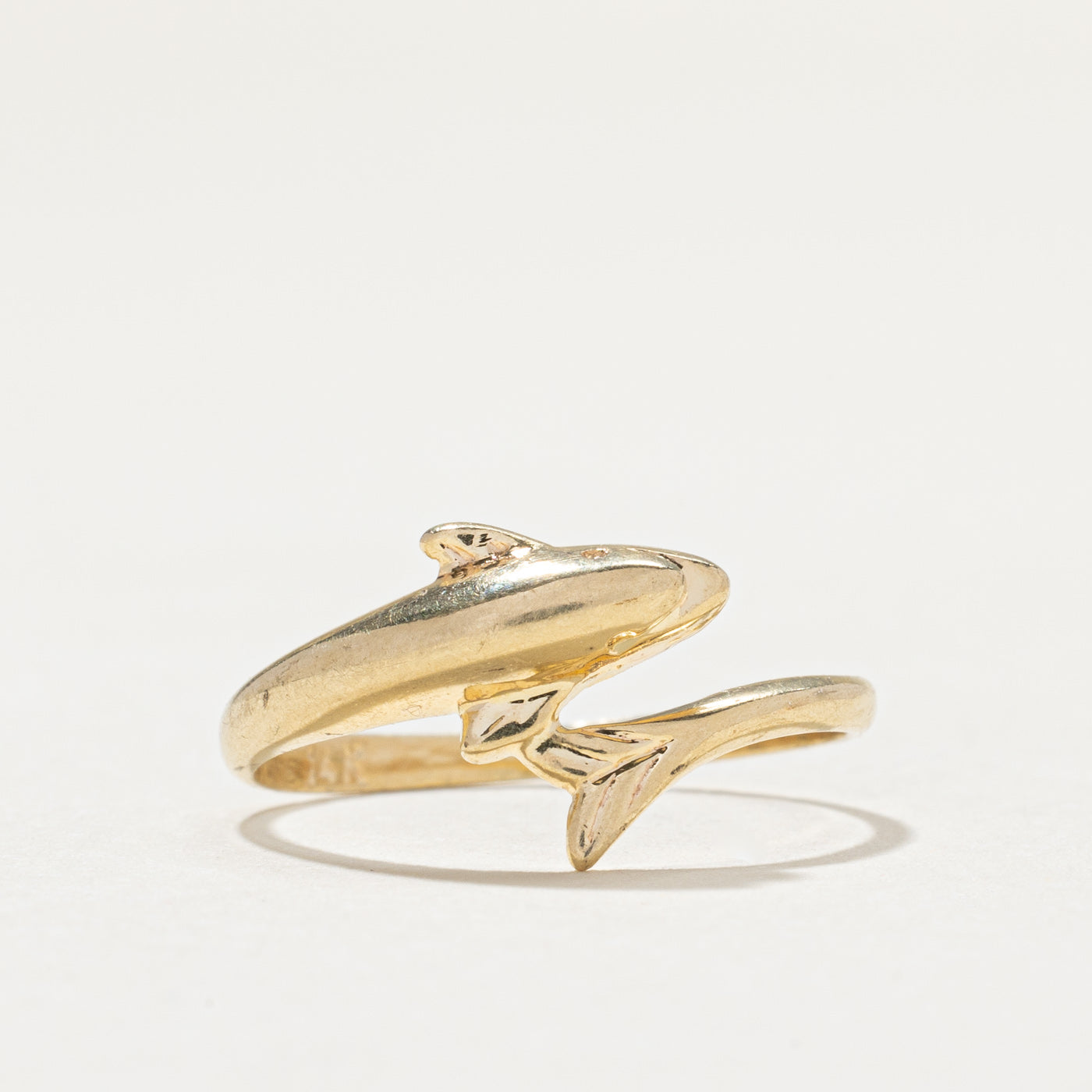 14K Yellow Gold Dolphin Bypass Ring | SZ 5.75