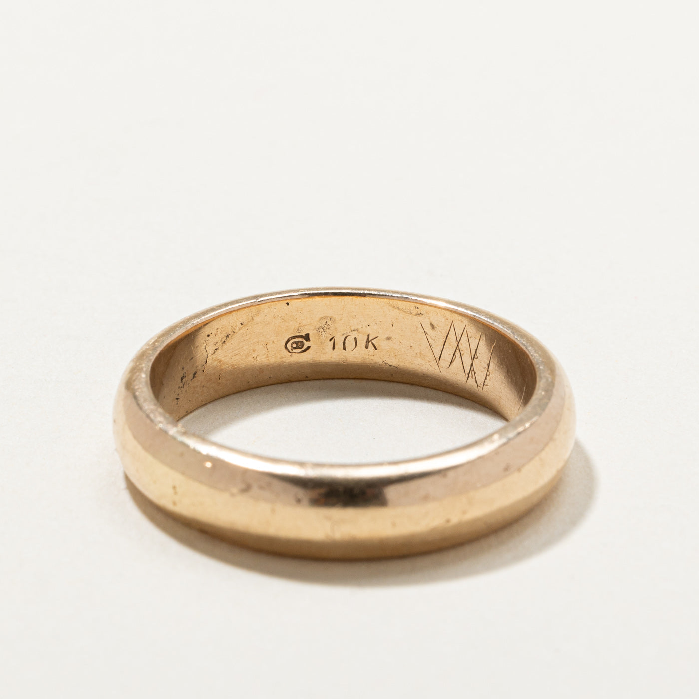 Vintage Canadian 10K Yellow Gold Band | 5.7mm | SZ 12.25
