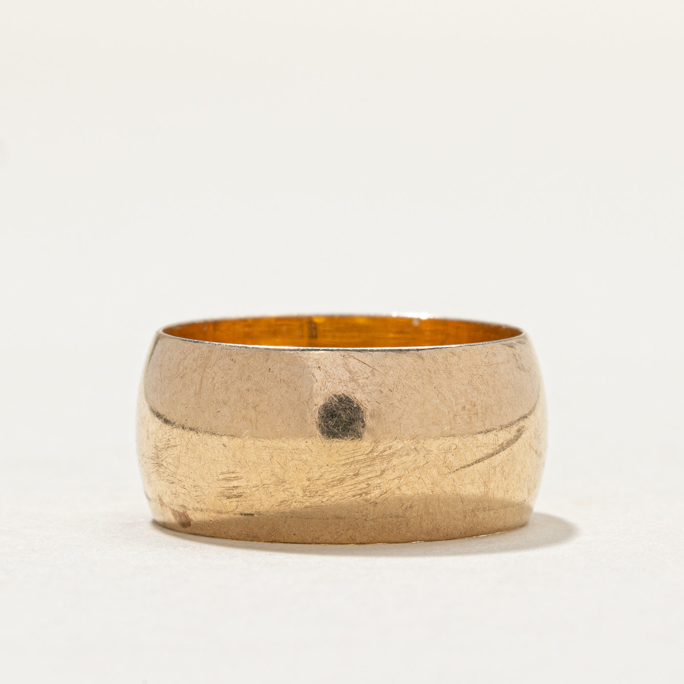 Bague de cigare en or jaune 10 carats | 8,8 mm | Taille 5,75