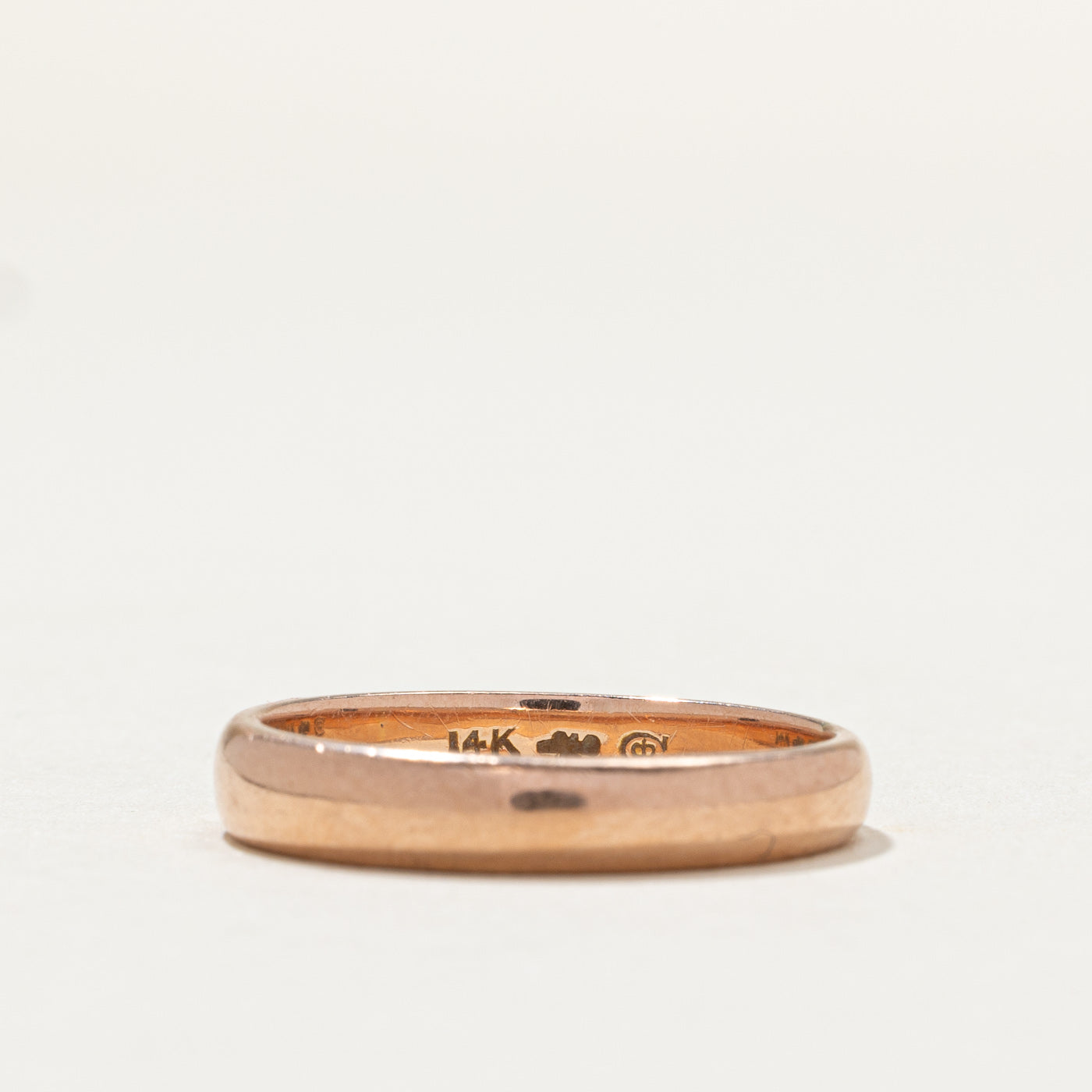 Vintage Canadian 14K Rose Gold Band | 3.5mm | SZ 7.25