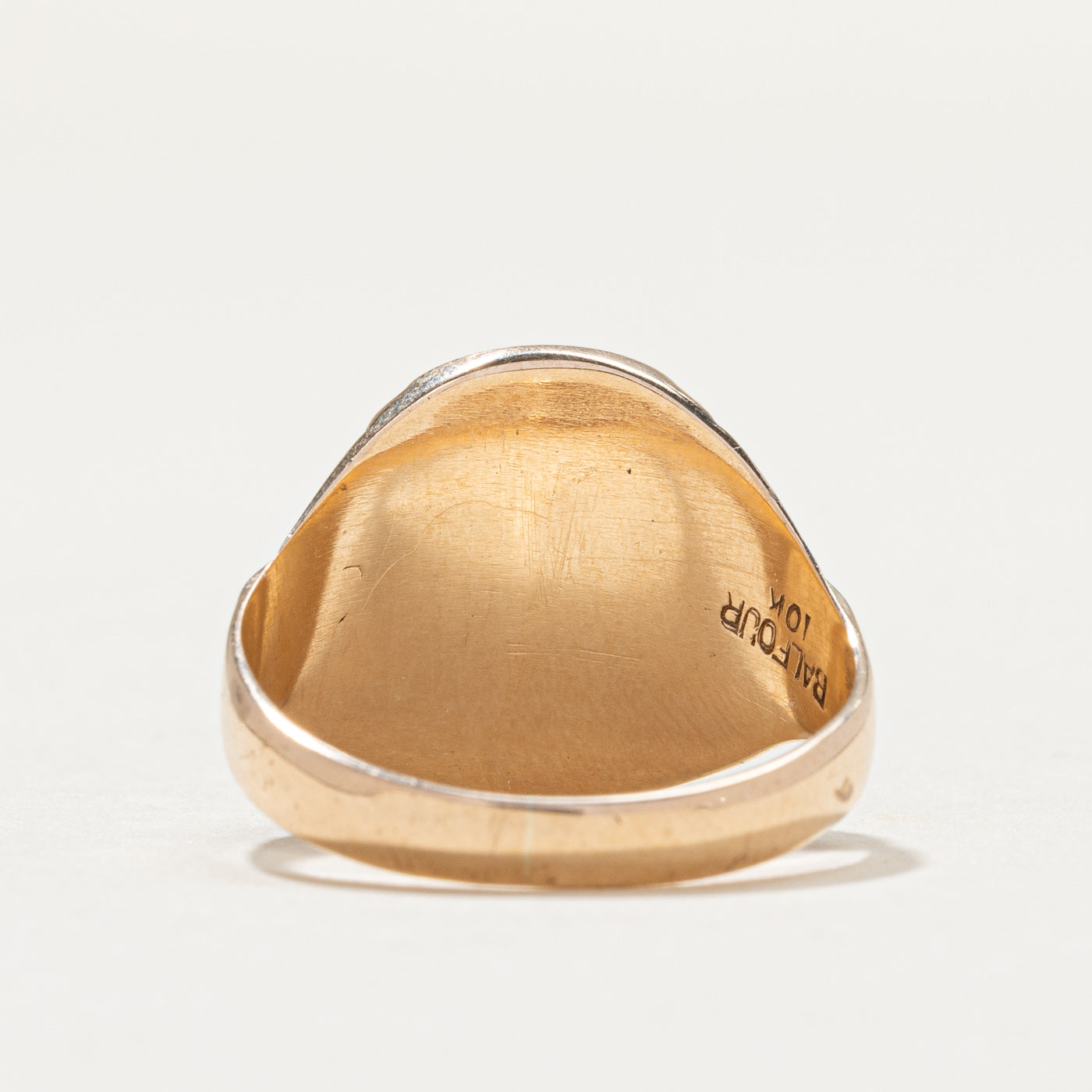 Vintage 10K Yellow Gold "1938" Crest Signet Ring | SZ 6.75