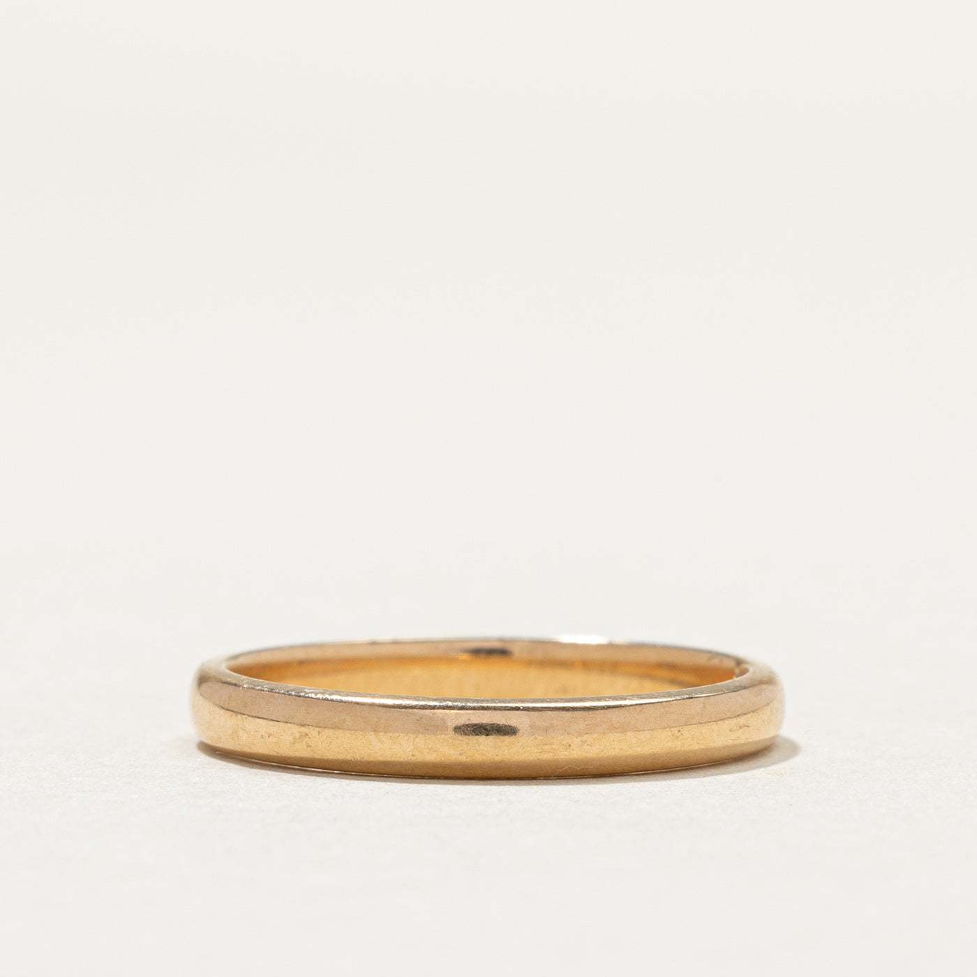 18k Yellow Gold Plain Band | 2.54mm| SZ 6.5 |