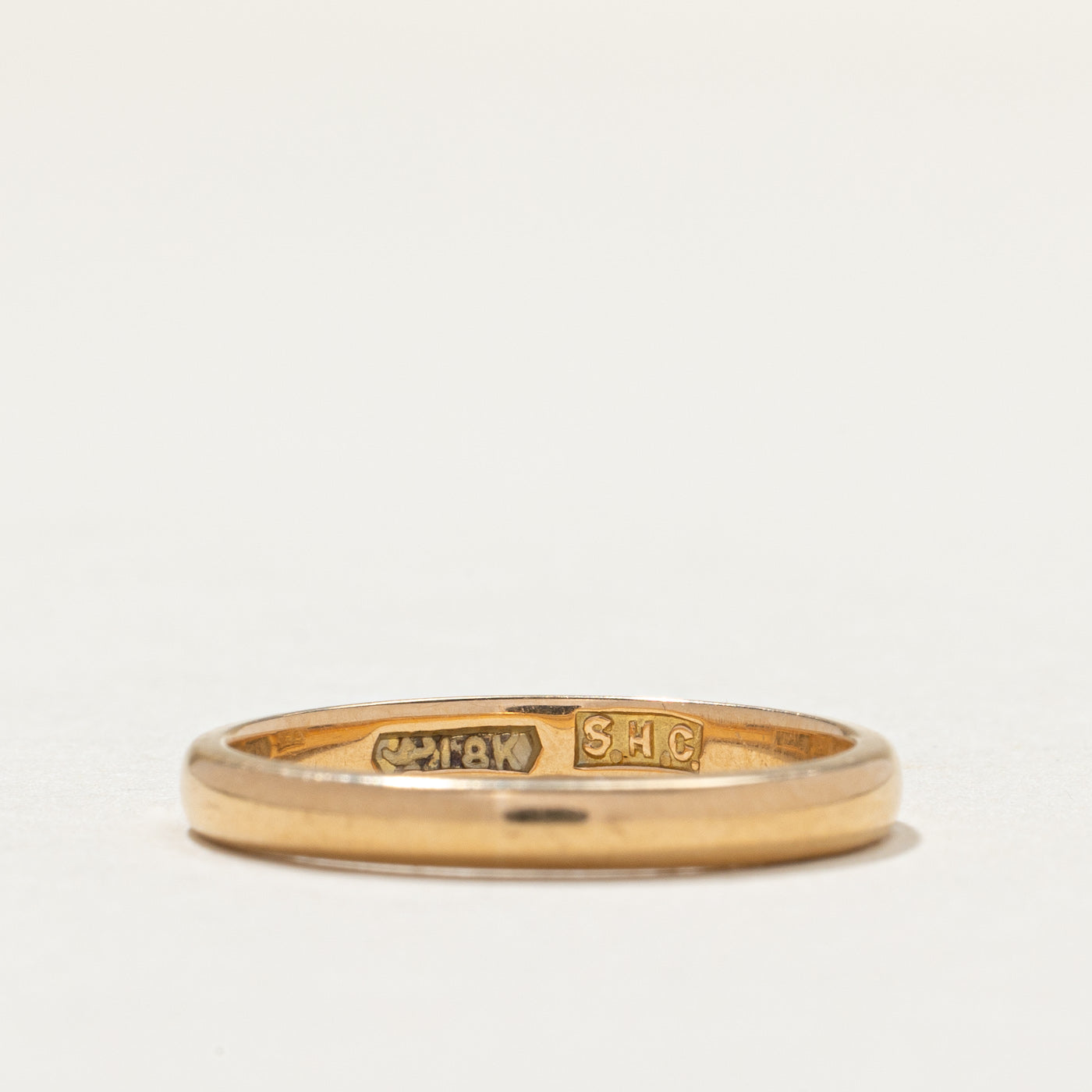18k Yellow Gold Plain Band | 2.54mm| SZ 6.5 |