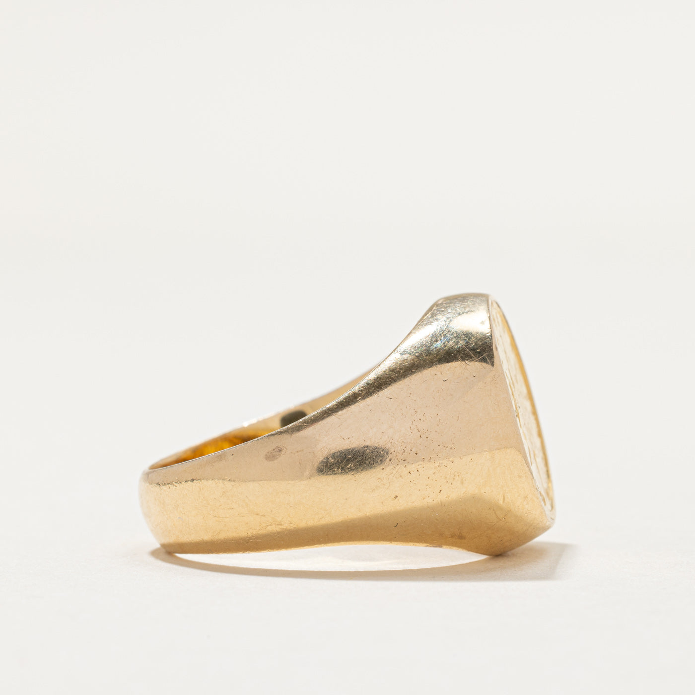 1996 Pure Gold Canadian Coin in 18k Yellow Gold Signet Ring | SZ 11