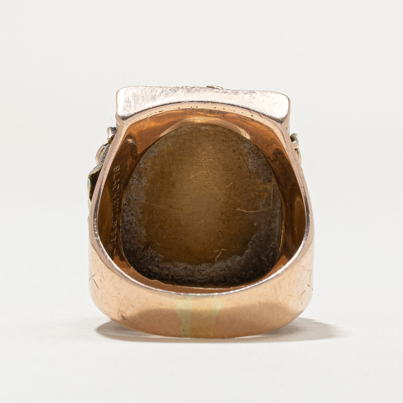 'Black Hills Gold' 10k Leafy Vine Motif Cocktail Ring | SZ 11 |