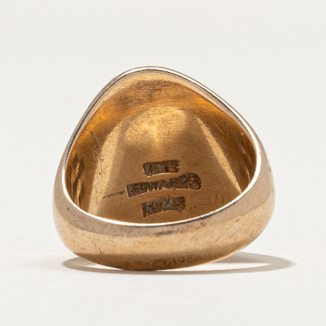 Vintage 9K Yellow Gold Signet Ring | SZ 2.75