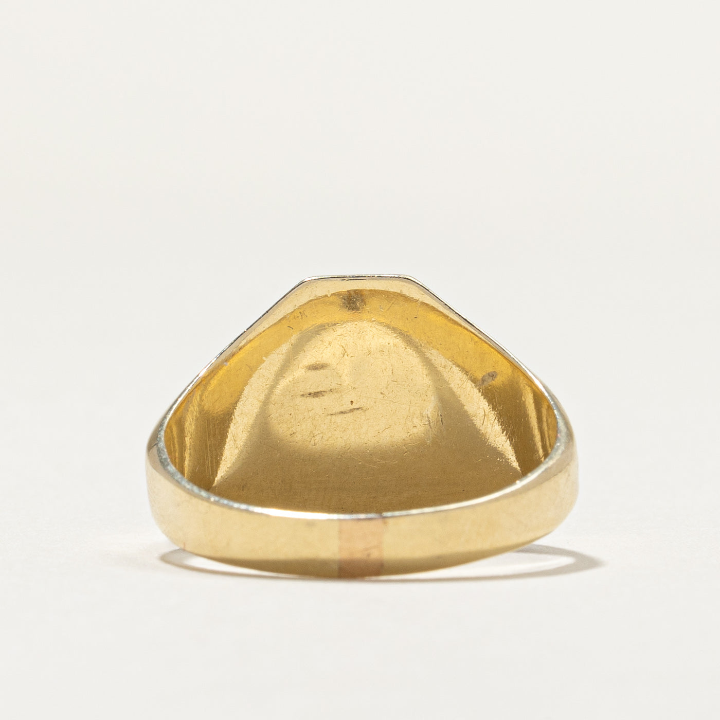 Vintage 14K Yellow Gold "FK" Initial Signet Ring | SZ 10