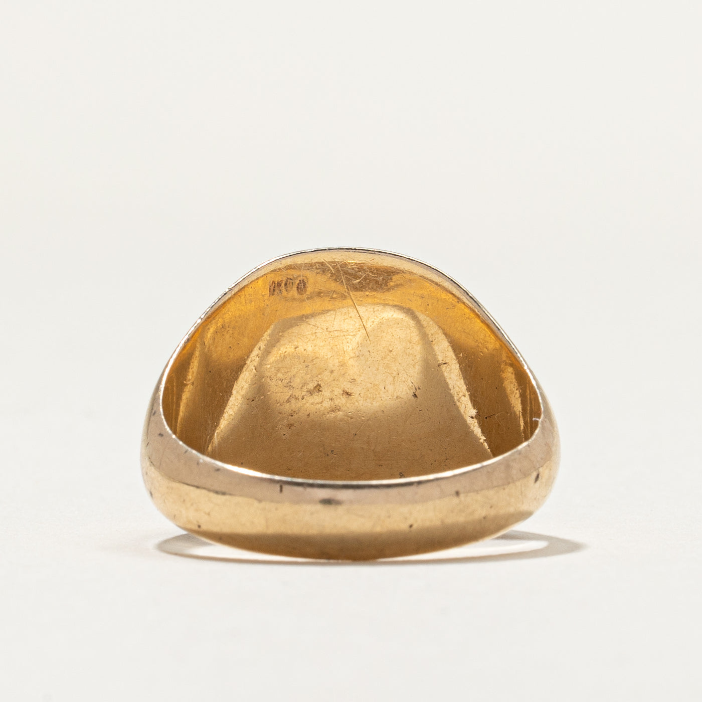 Bague chevalière franc-maçonne vintage en or jaune 10 carats | Taille 9,5