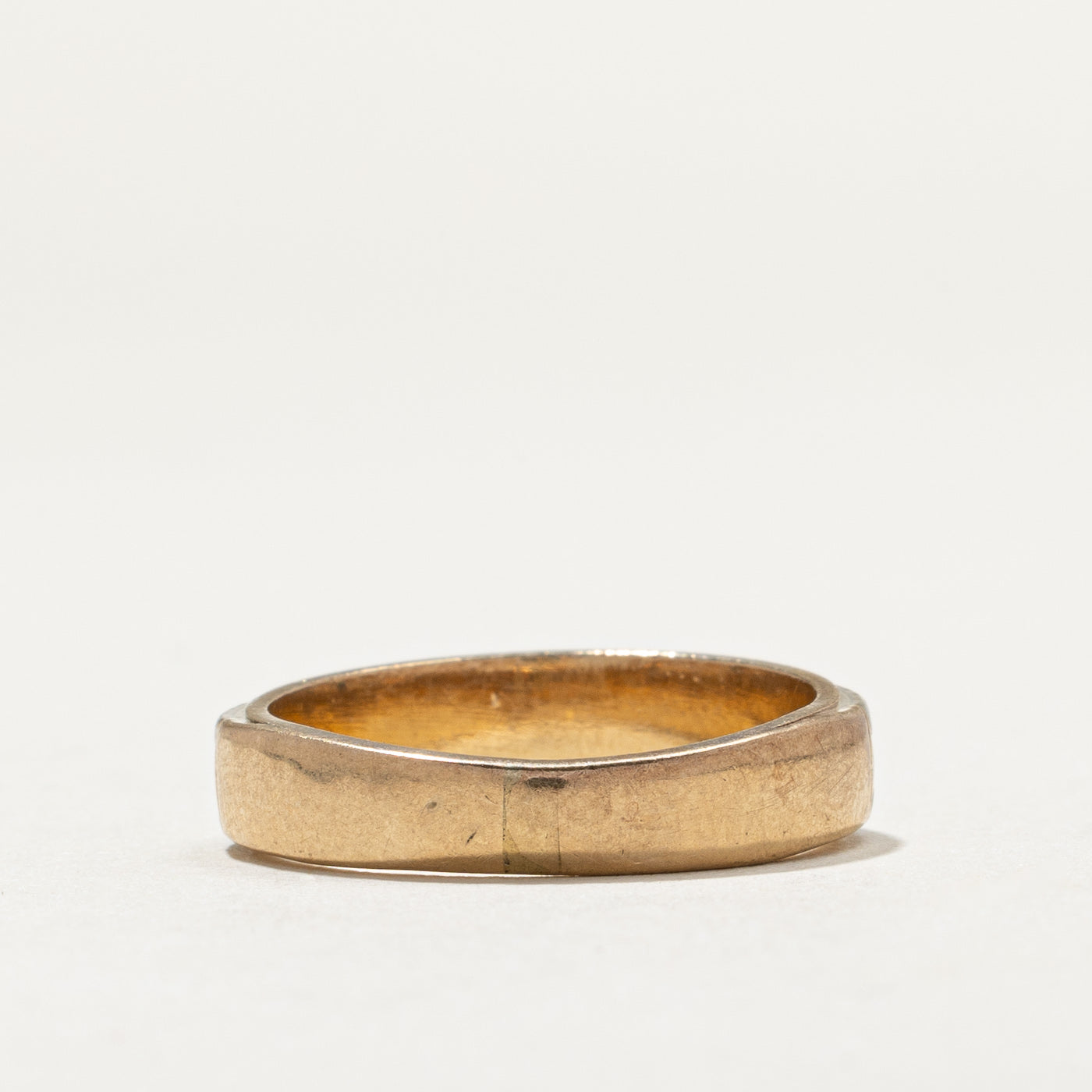 10K Two Tone Gold Diamond Cut Band | 4.4mm | SZ 7.5
