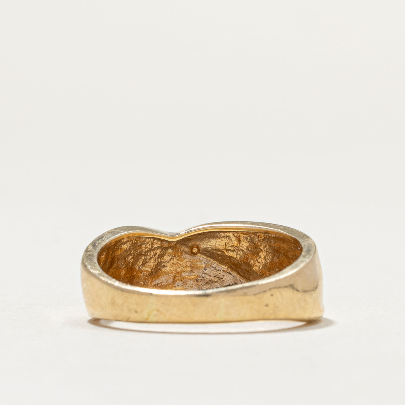 Bague torsadée vintage en or jaune 10 carats | Taille 8,75