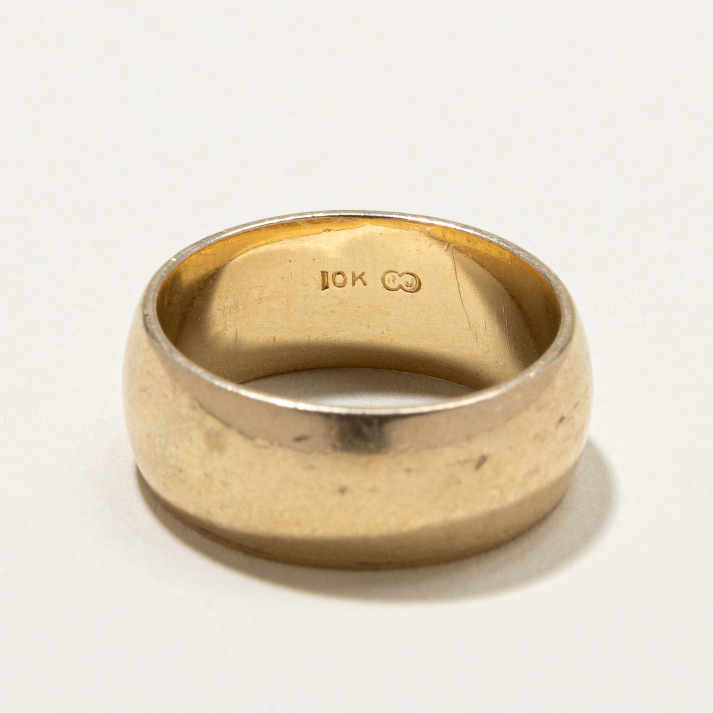 10K Yellow Gold Cigar Band | 8.0mm | SZ 6.75