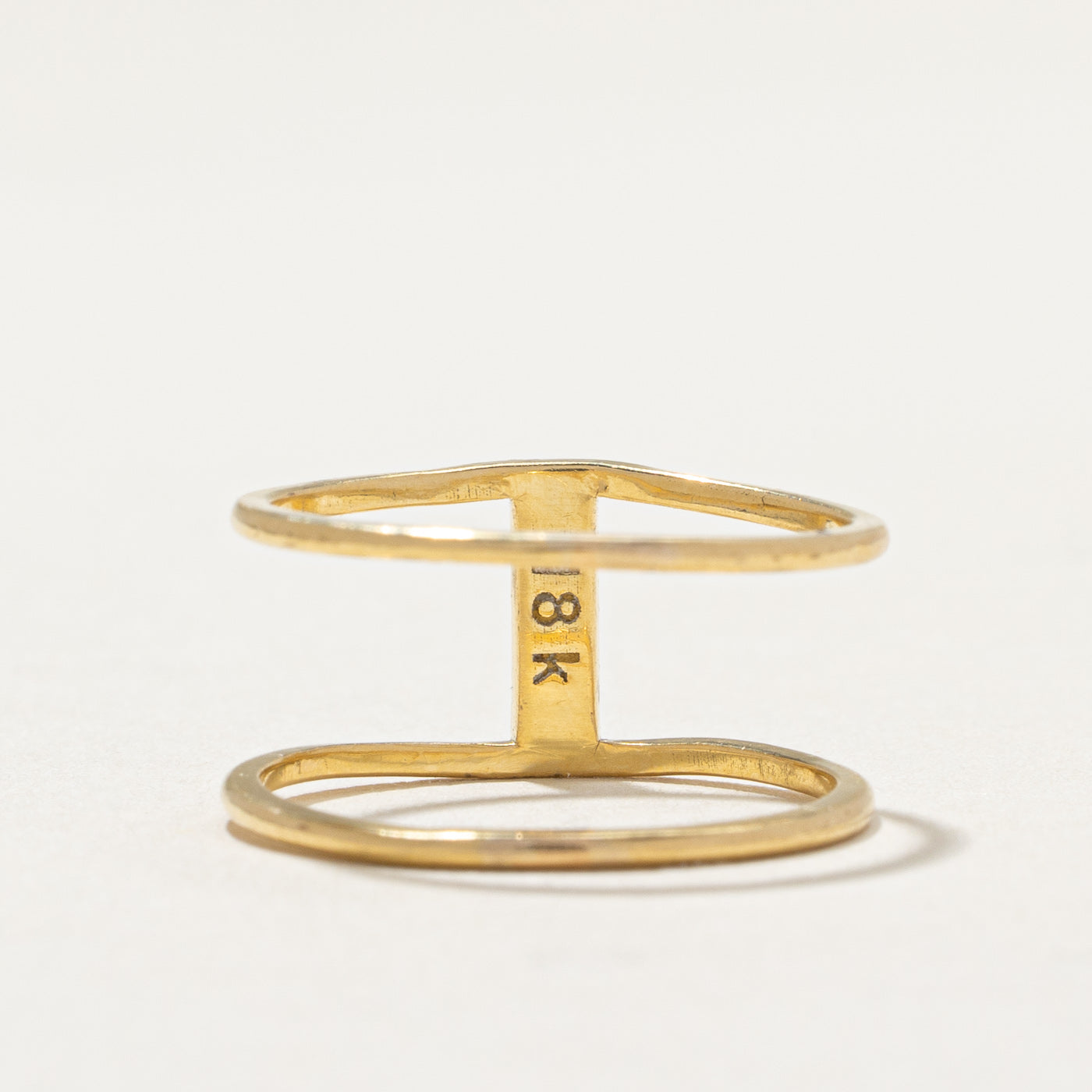 Alliance double en or jaune 18 carats | Taille 5,75
