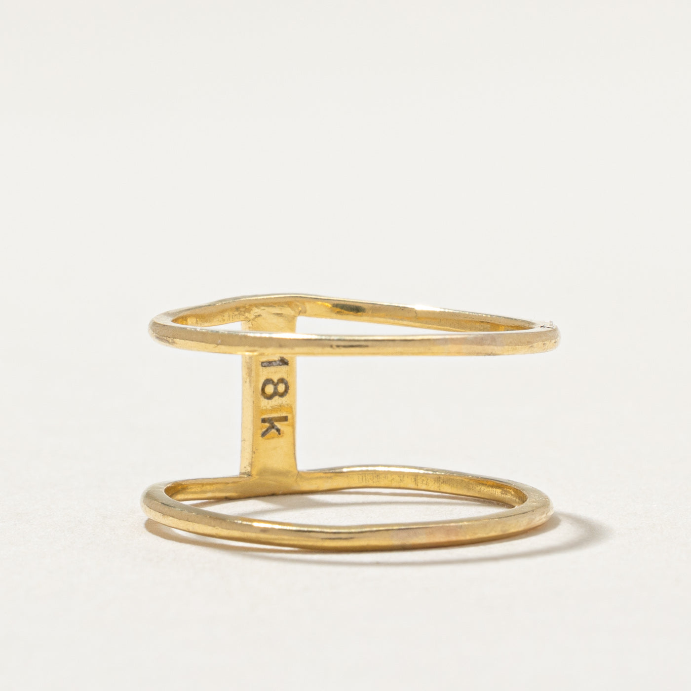 Alliance double en or jaune 18 carats | Taille 5,75