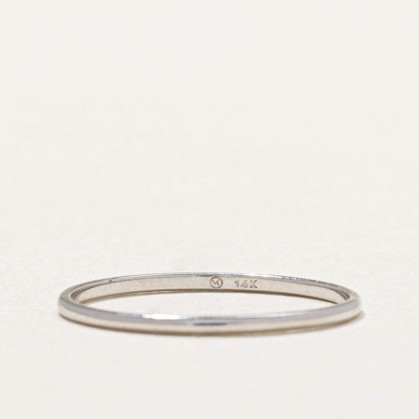 14K White Gold Plain Band | 1.08mm | SZ 6