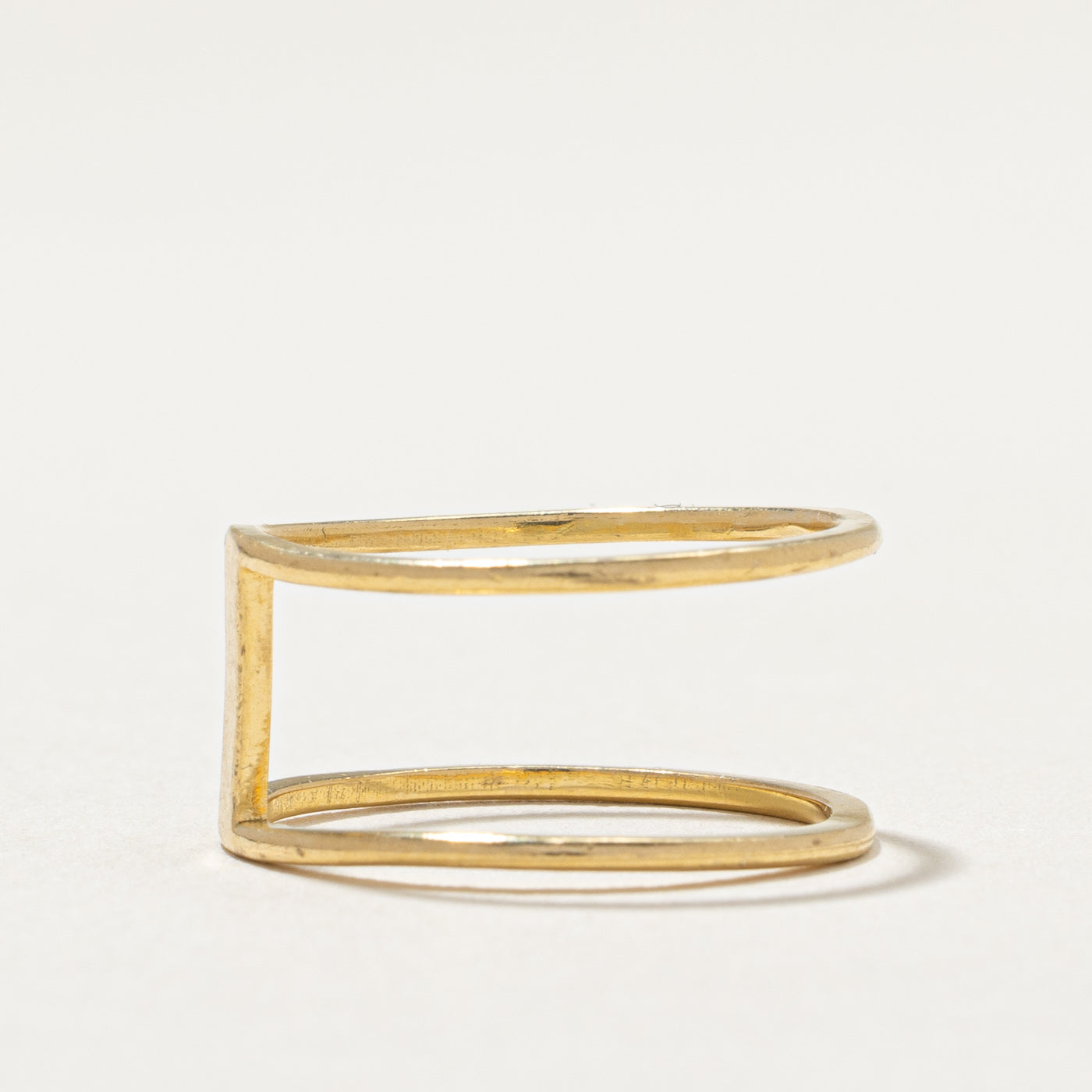 Alliance double en or jaune 18 carats | Taille 5,75