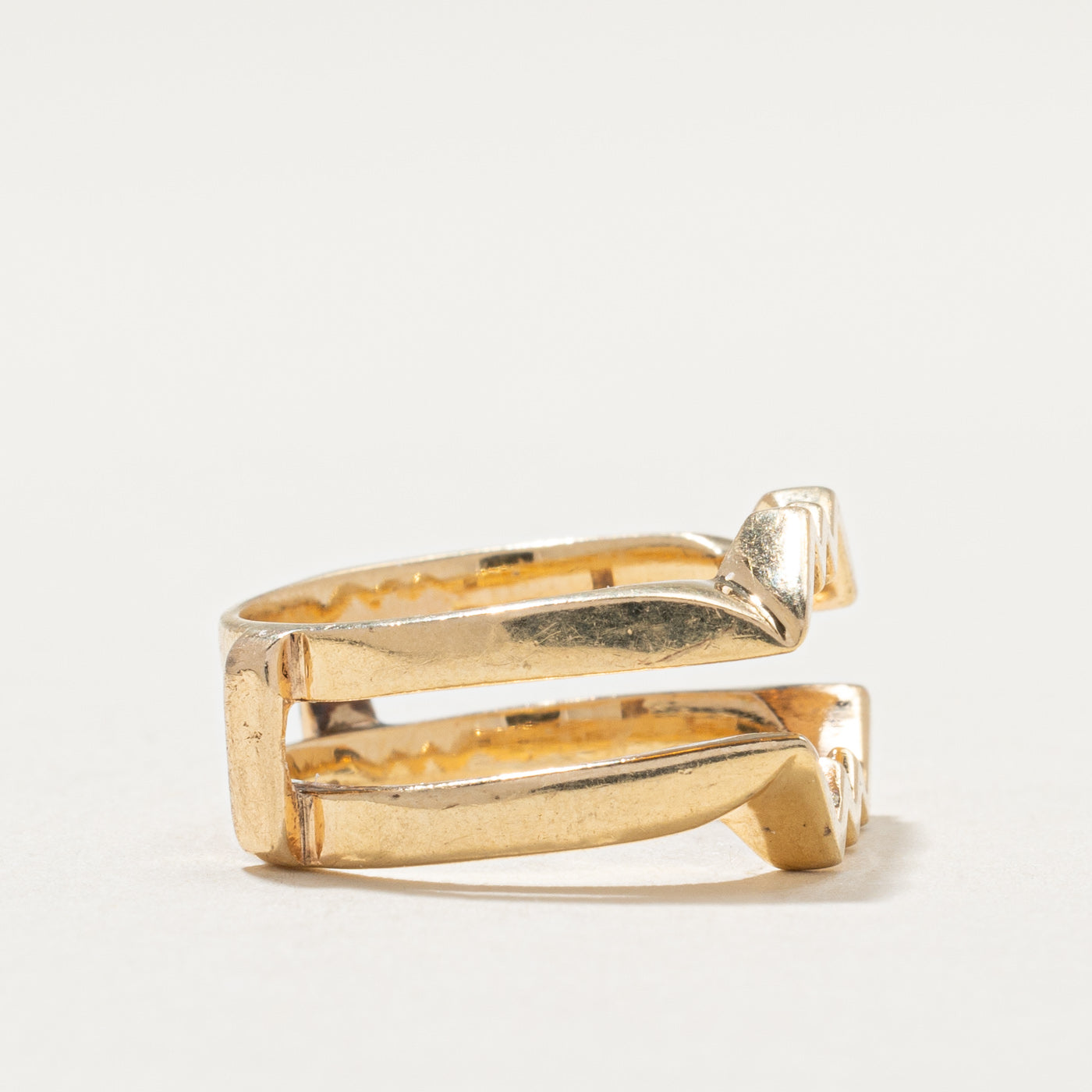 14K Yellow Gold Zigzag Ring Jacket | SZ 5.25