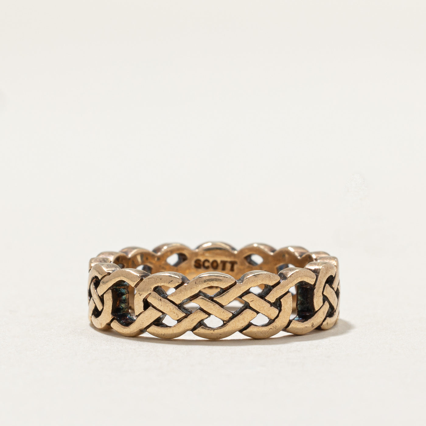 10K Yellow Gold Braided Design Band | 5.8mm | SZ 7.25