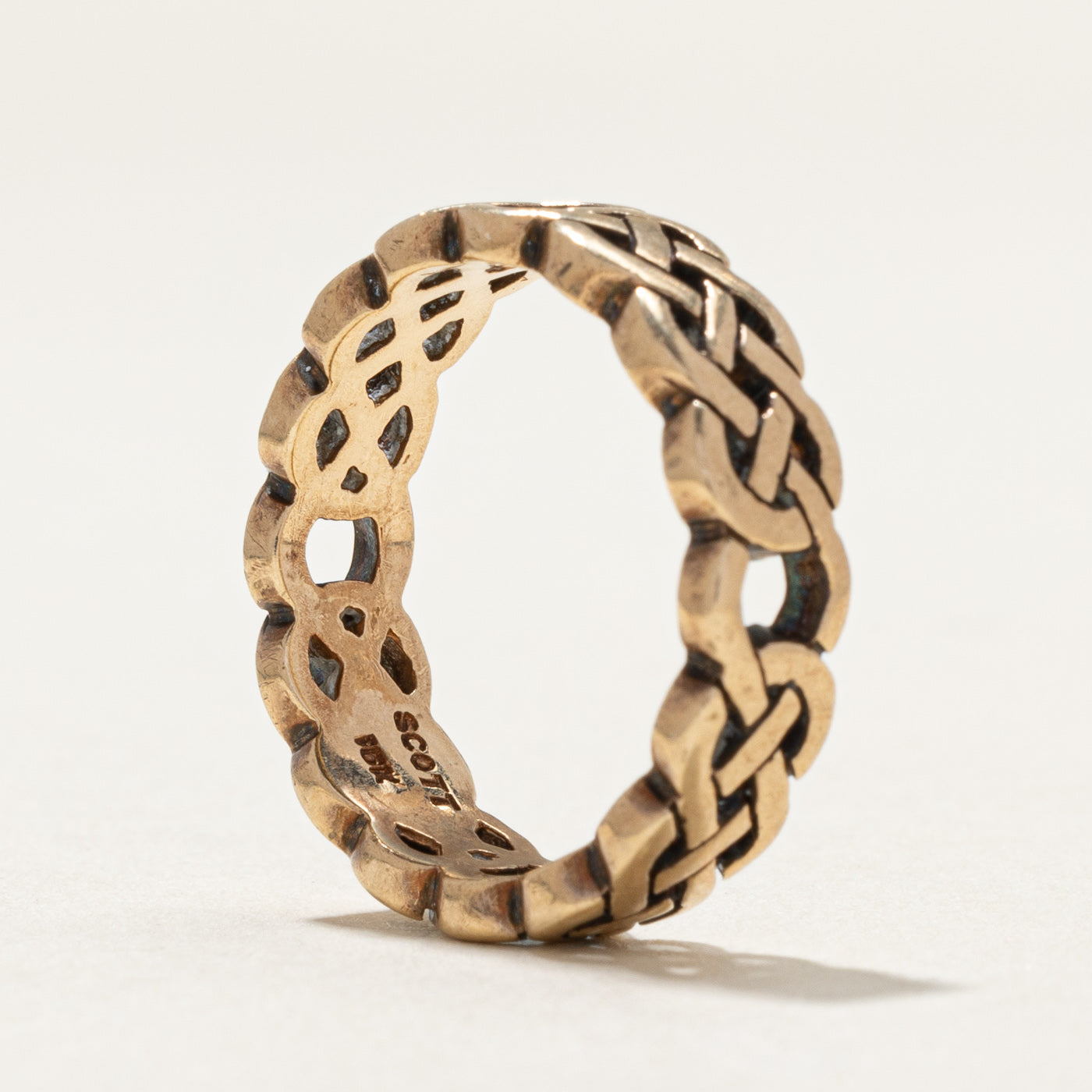 10K Yellow Gold Braided Design Band | 5.8mm | SZ 7.25