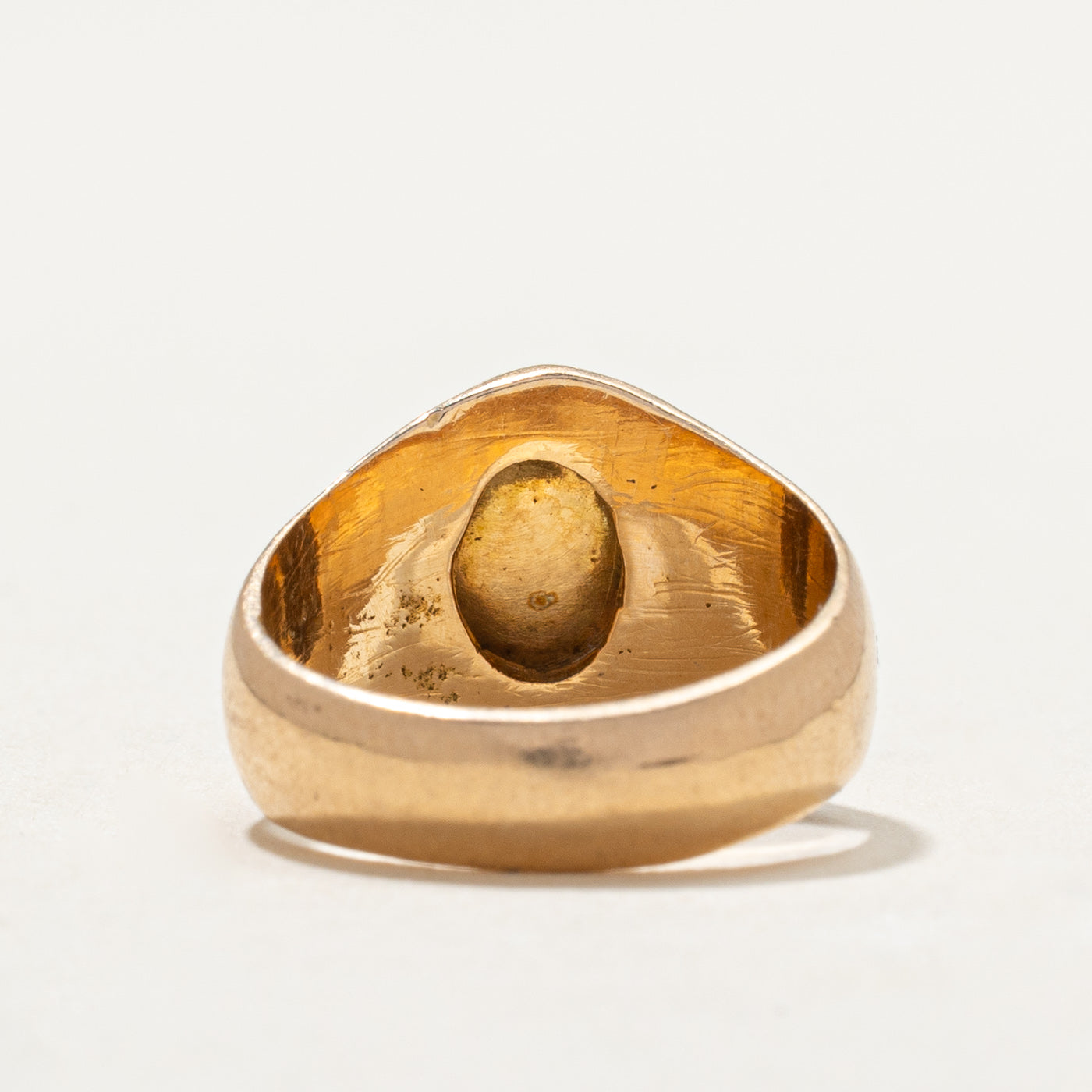 14K Yellow Gold "R" Initial Signet Ring | SZ 3.5