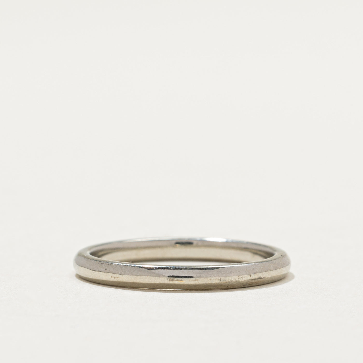14K White Gold Plain Band | 2.1mm | SZ 5.75