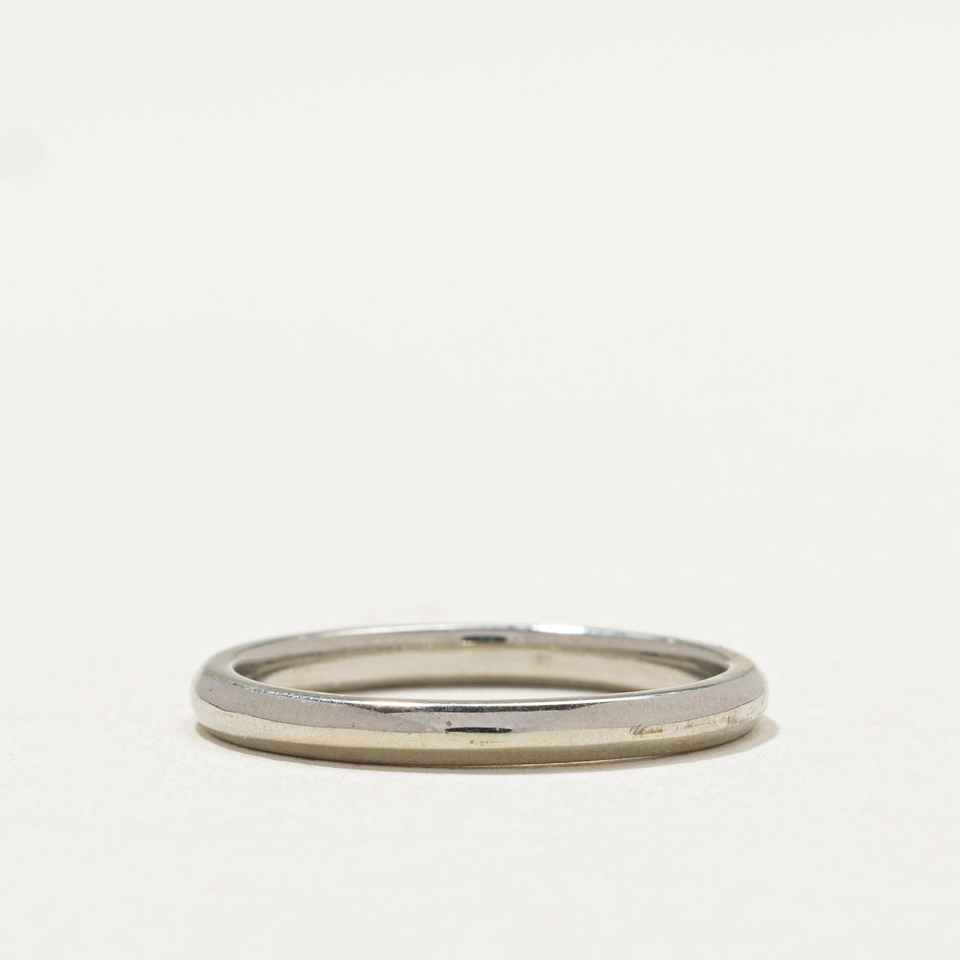 14K White Gold Plain Band | 2.1mm | SZ 5.75