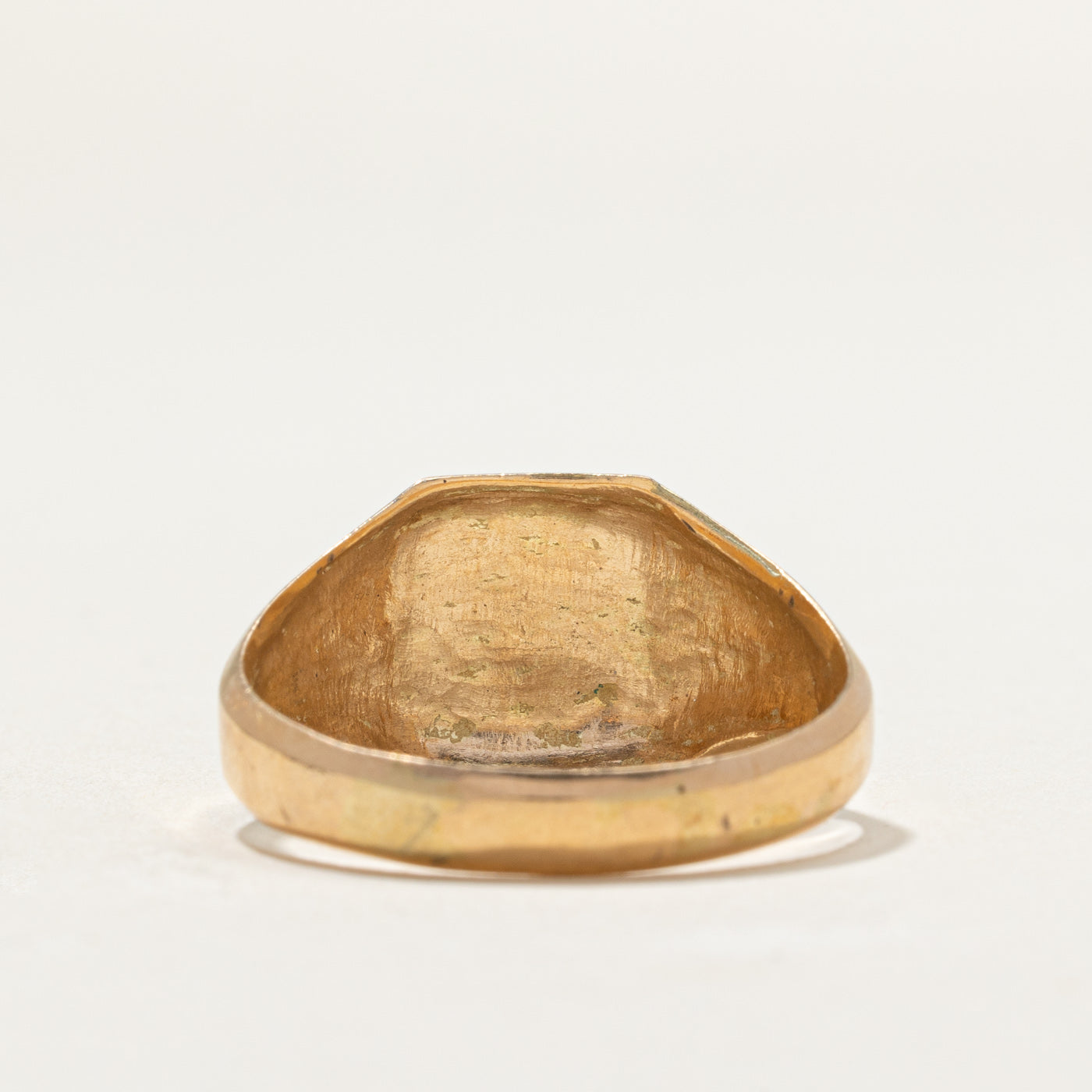 14K Yellow Gold "E" Initial Signet Ring | SZ 13.25