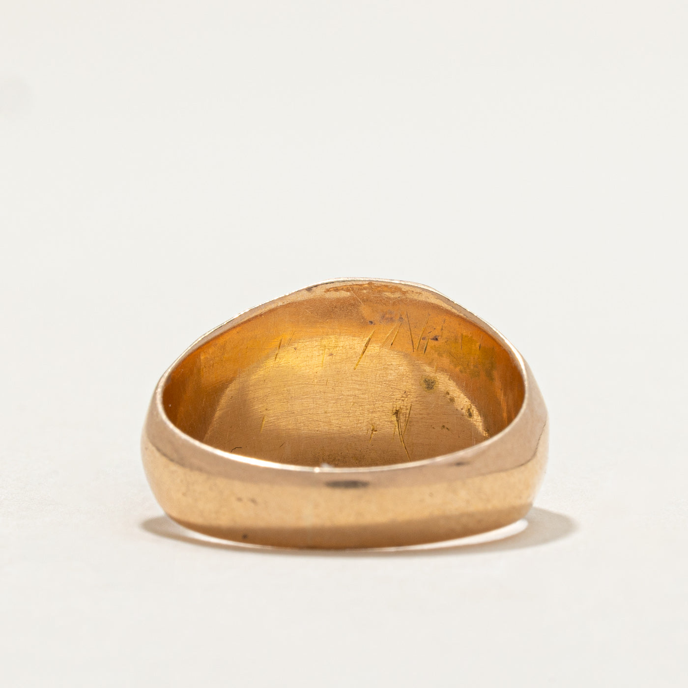 14K Yellow Gold Geometric Dome Ring | SZ 7.25