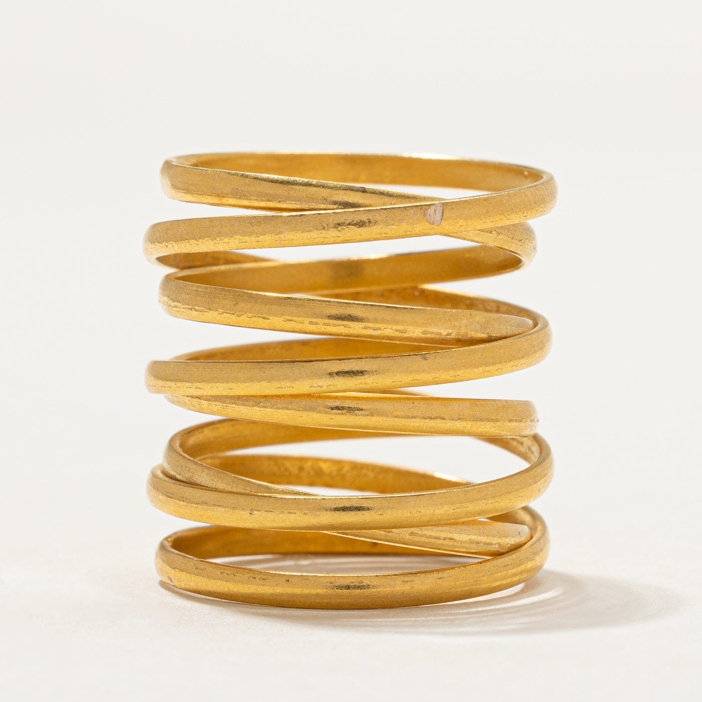 Bague enveloppante à plusieurs couches en or jaune 20 carats | Taille 8,5