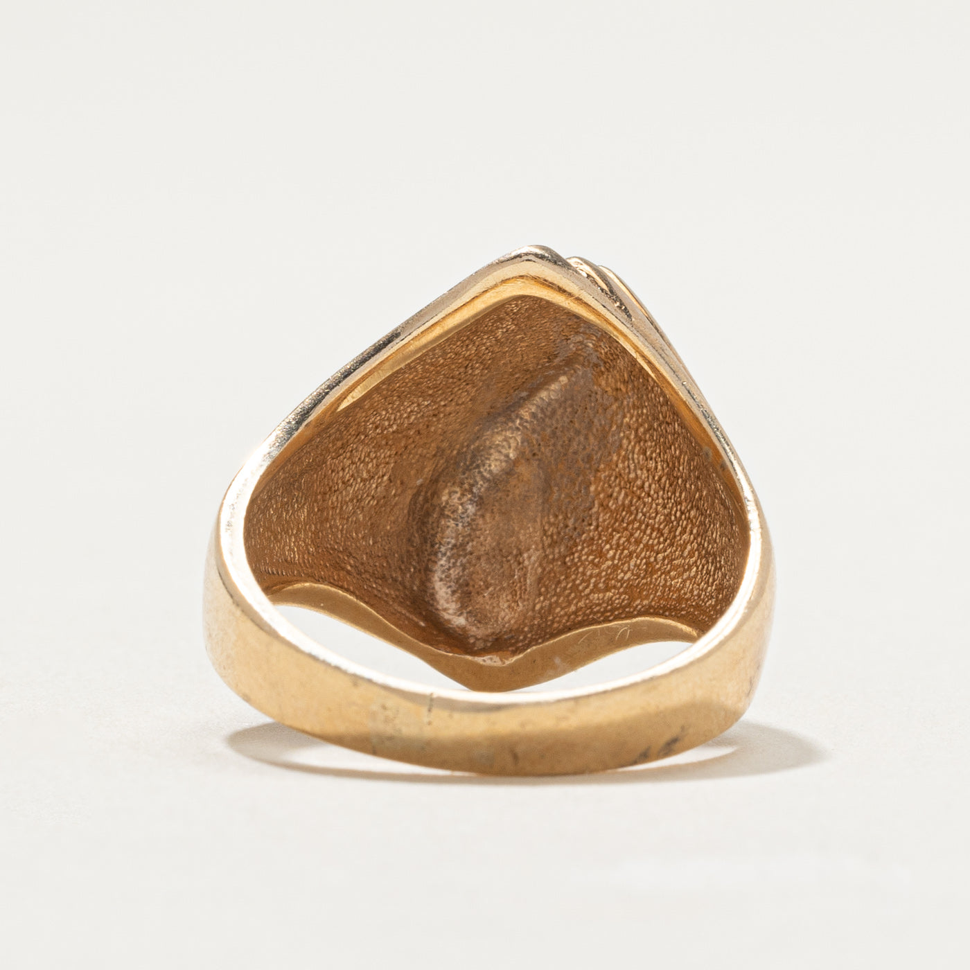 10K Yellow Gold Grooved Dome Ring | SZ 6