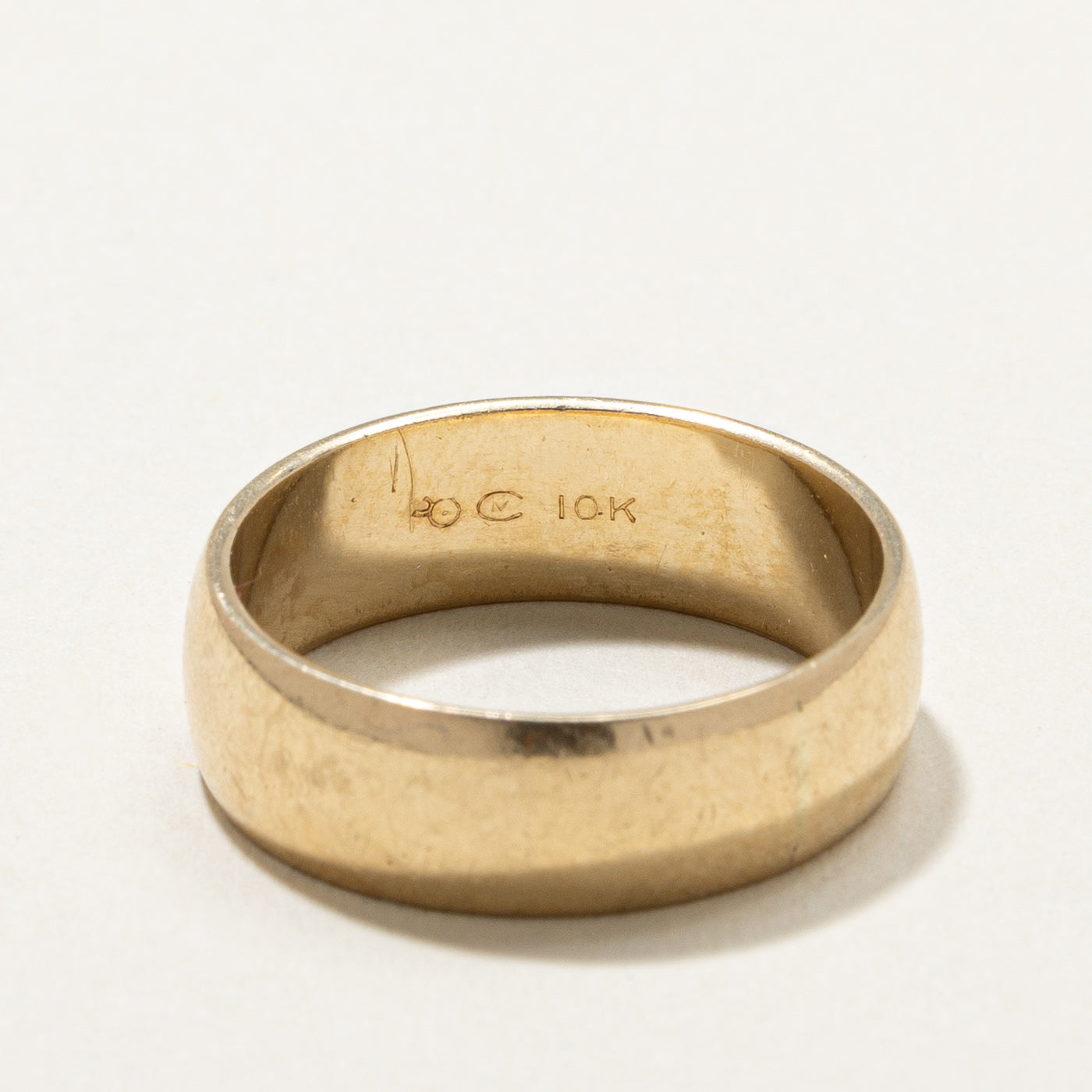 10K Yellow Gold Plain Band | 6.1mm | SZ 6.75