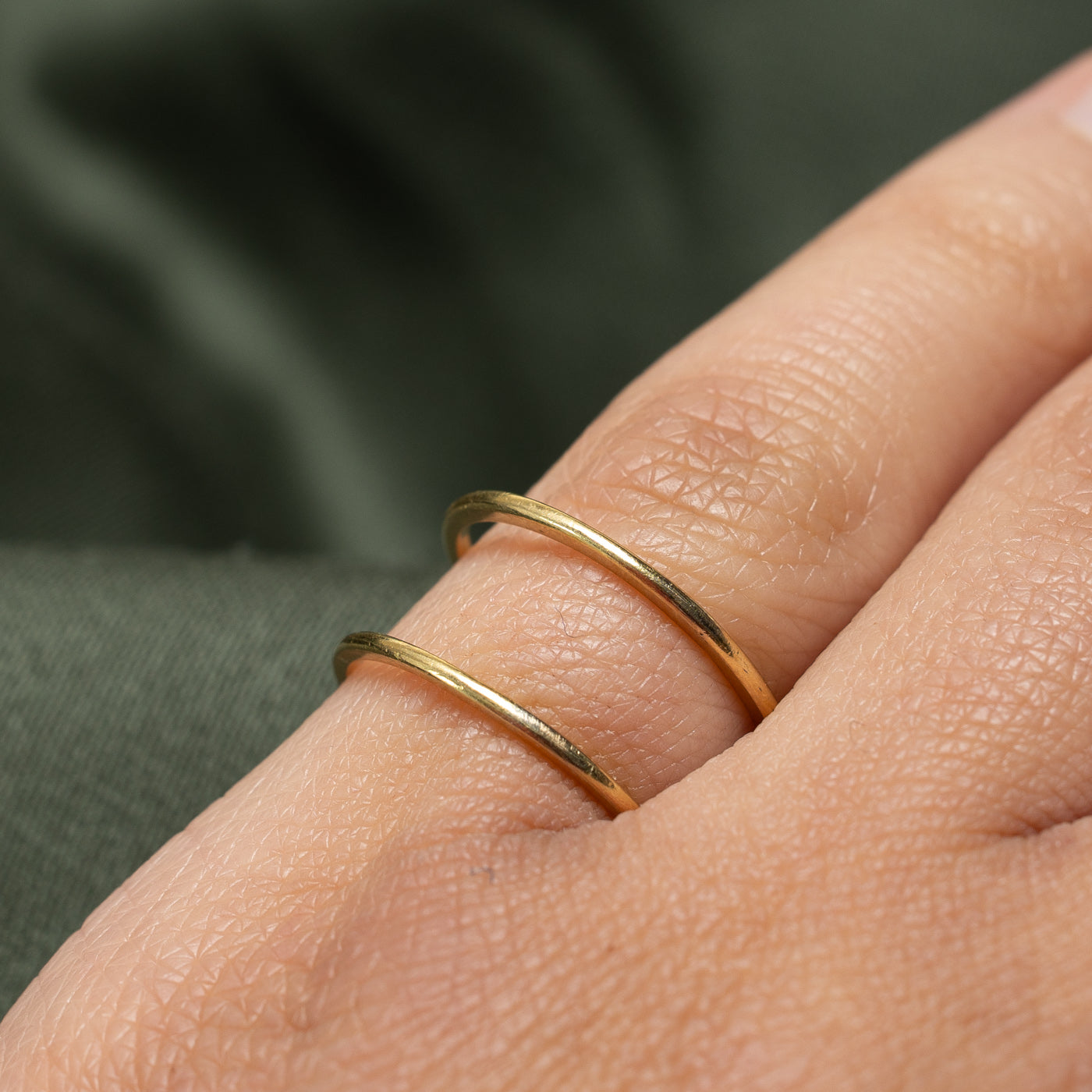 Alliance double en or jaune 18 carats | Taille 5,75