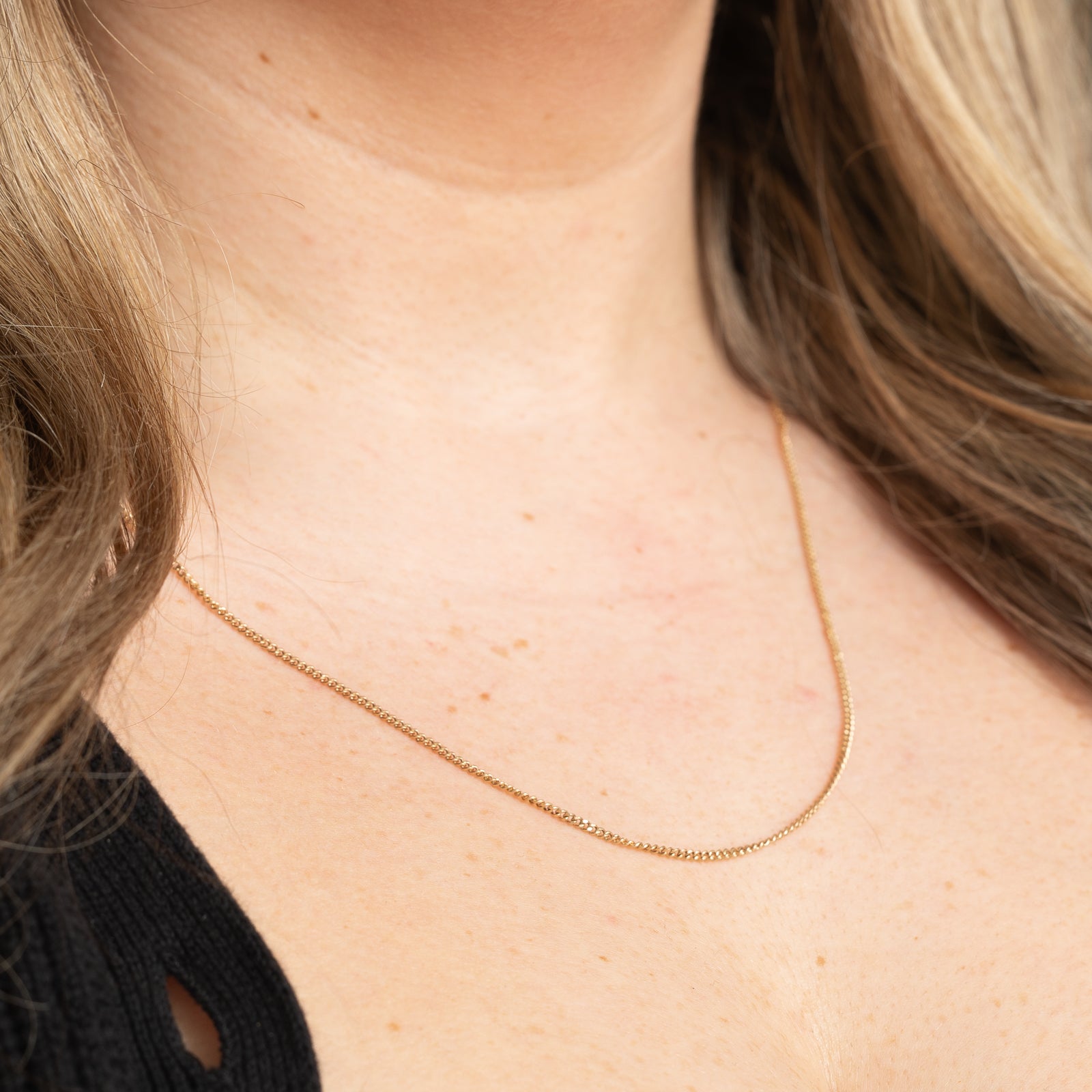10K Yellow Gold Curb Link Chain | 1.63mm | 20.5"
