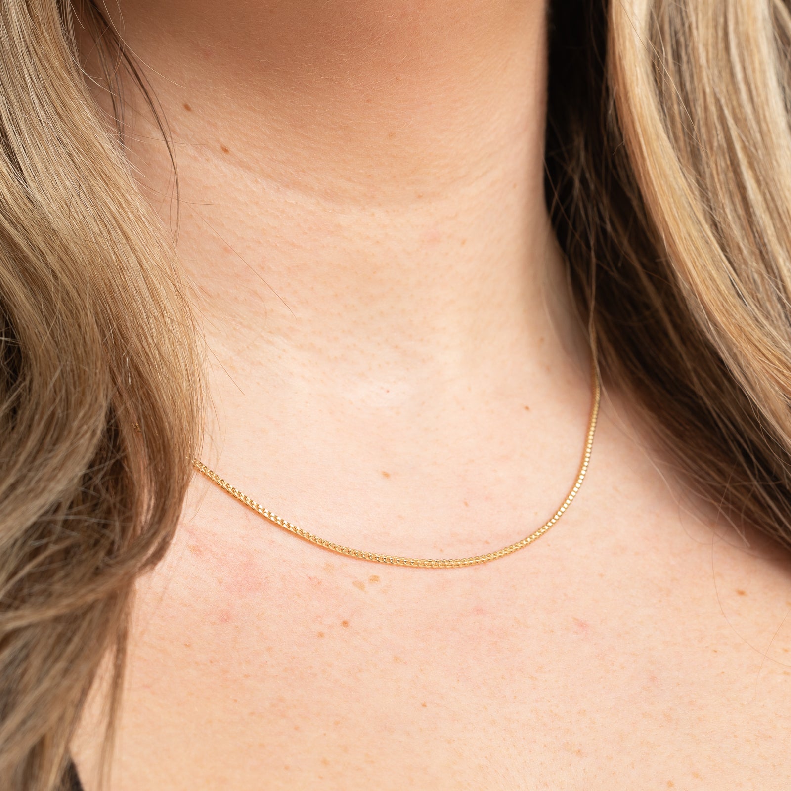 18K Yellow Gold Foxtail Chain | 1.22mm | 17.5"