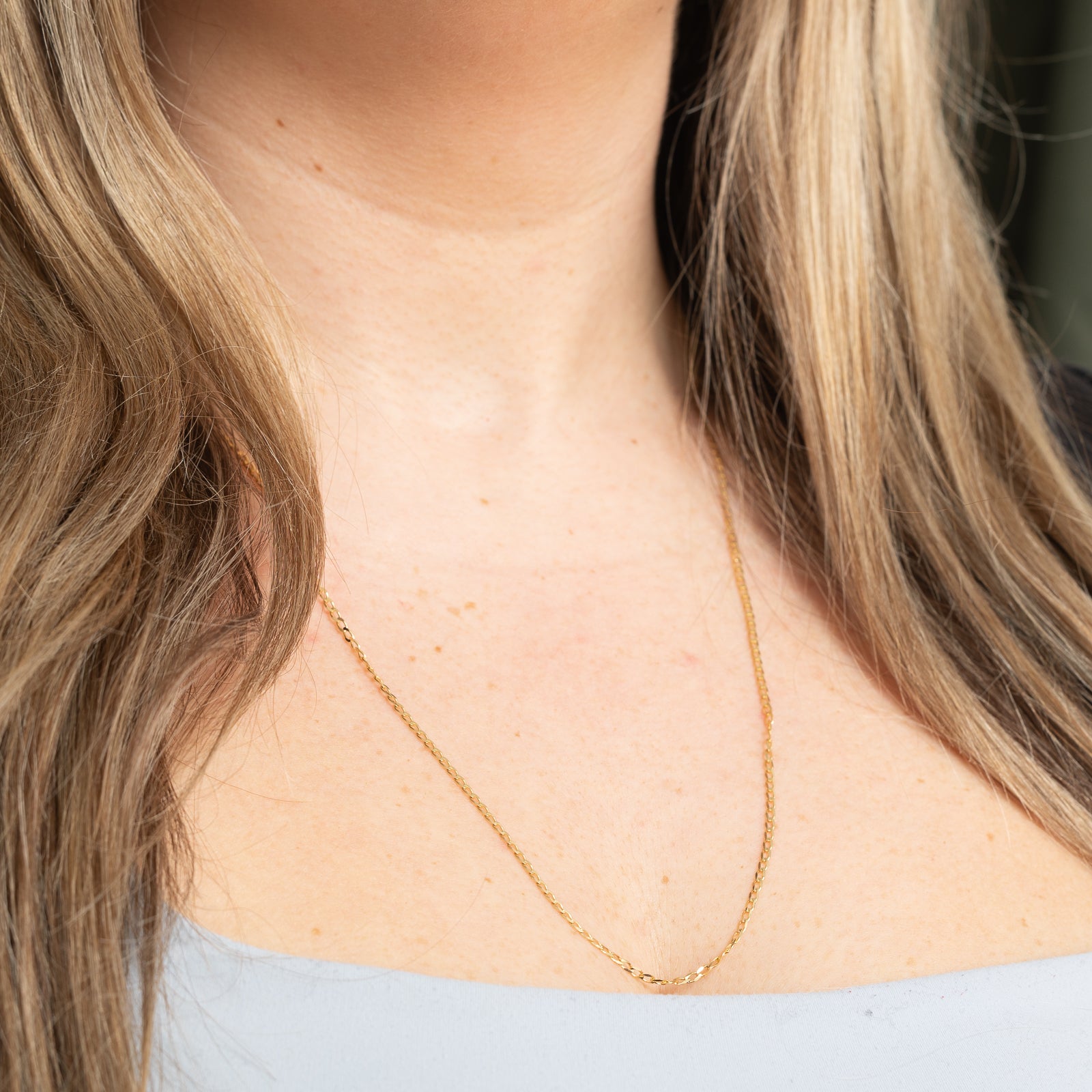14K Yellow Gold Curb Link Chain | 1.85mm | 24"