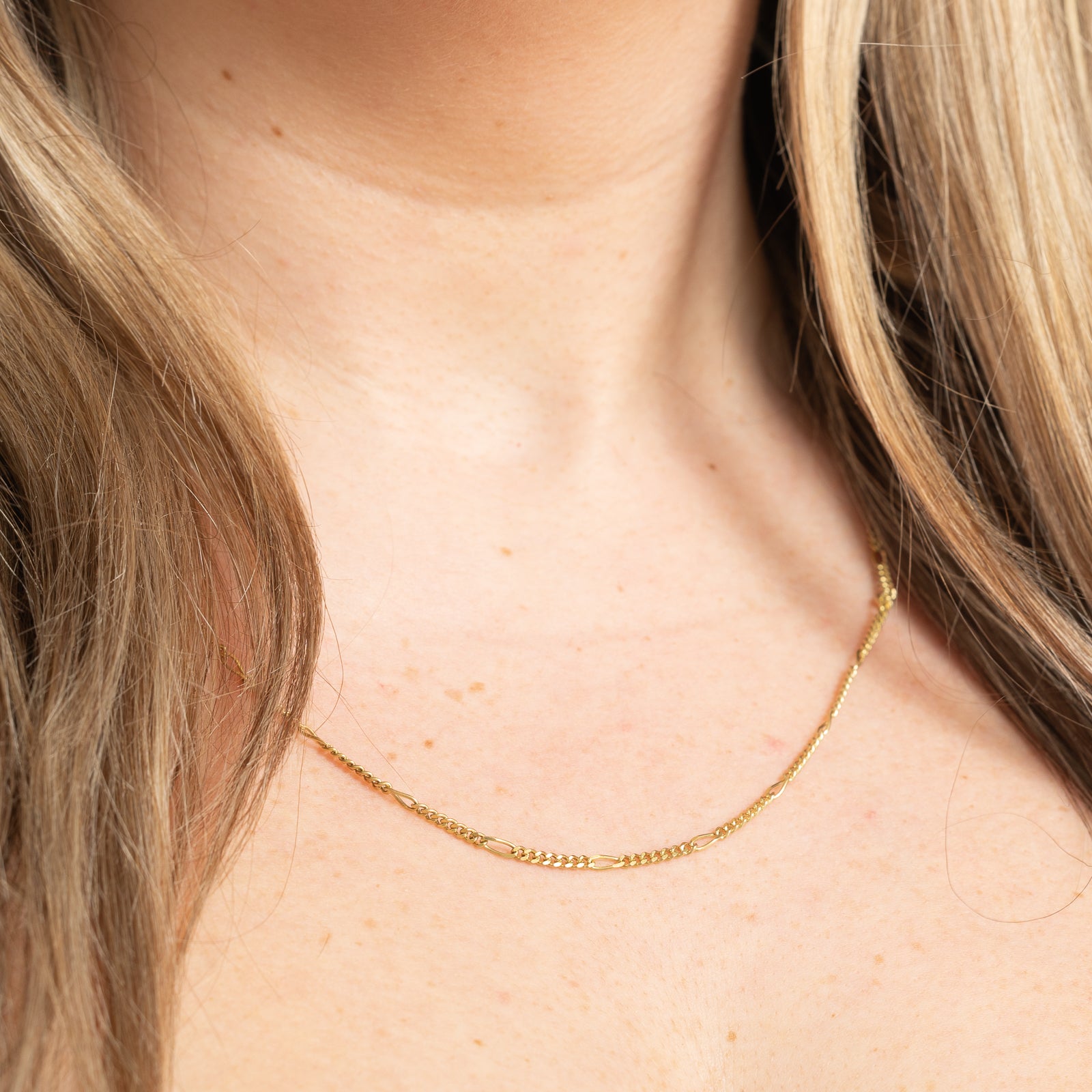 14K Yellow Gold Figaro Chain | 2.36mm | 20"