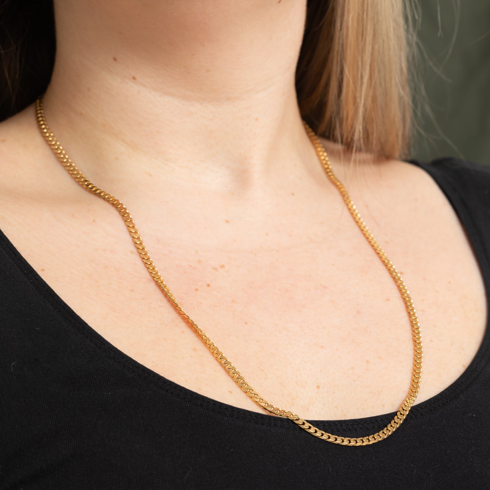 'Birks' 14K Yellow Gold Curb Link Chain | 3.89mm | 26"
