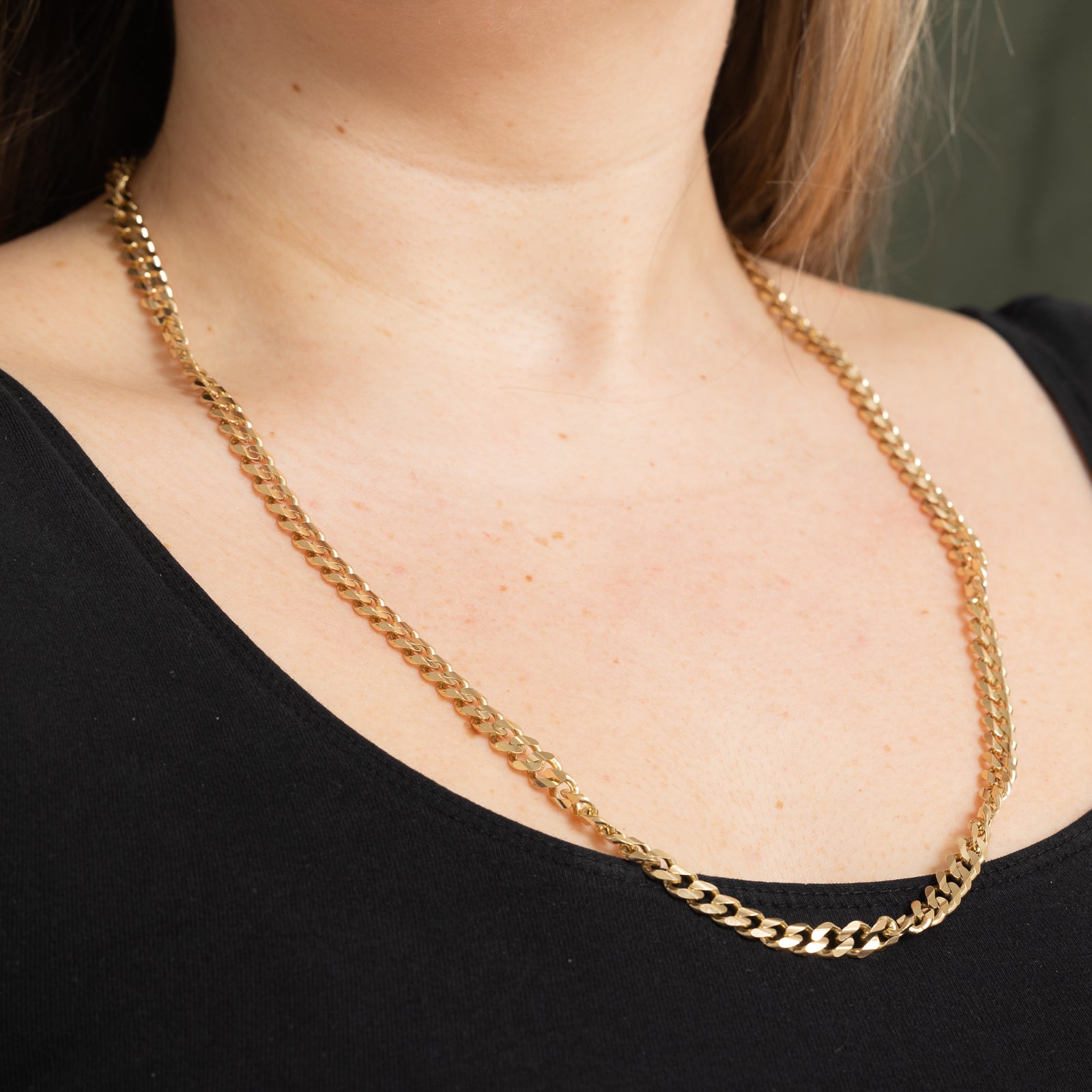 10K Yellow Gold Curb Link Chain | 6.72mm | 26.5"