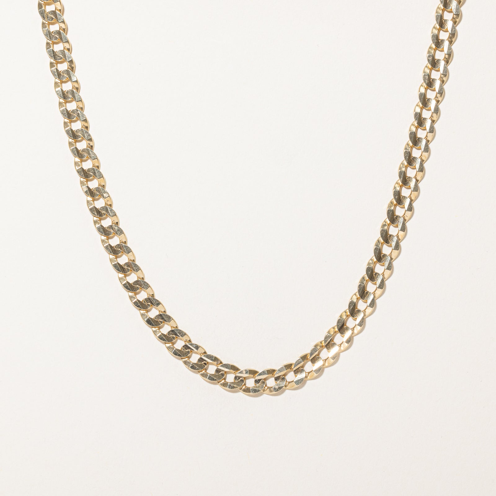 14K Yellow Gold Curb Link Chain | 6.98mm | 22"