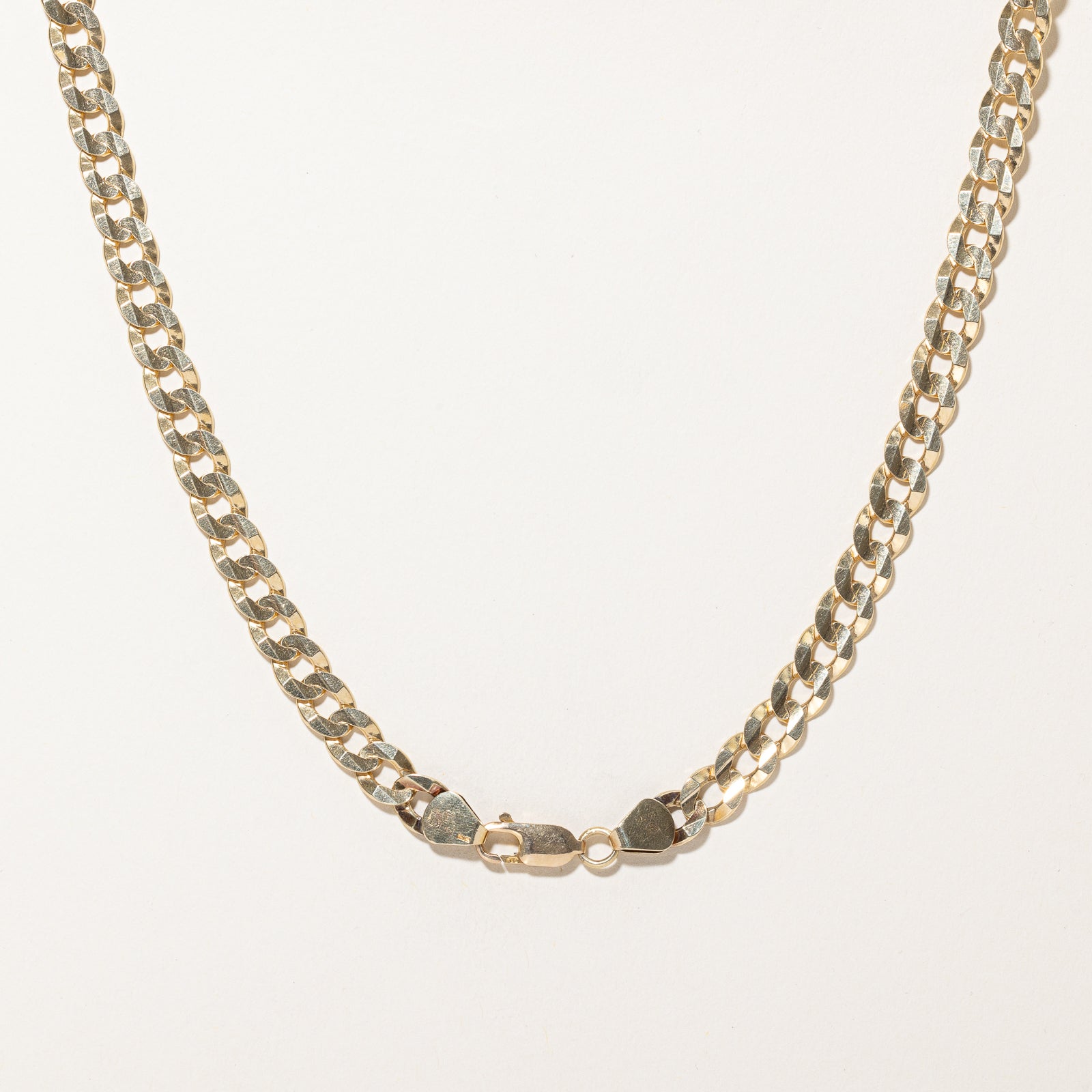 14K Yellow Gold Curb Link Chain | 6.98mm | 22"