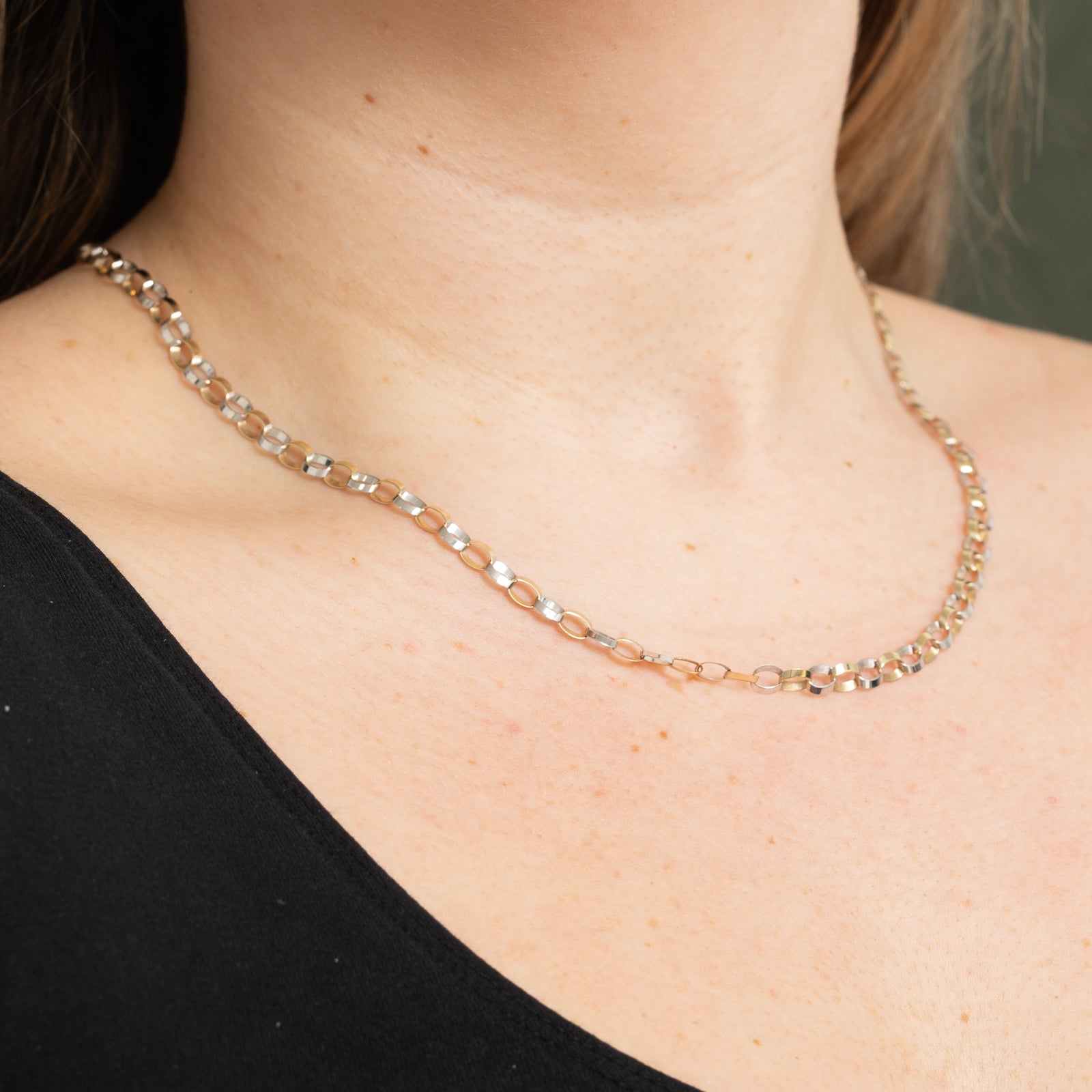 10K Two Tone Gold Chain | 4.81mm | 20"