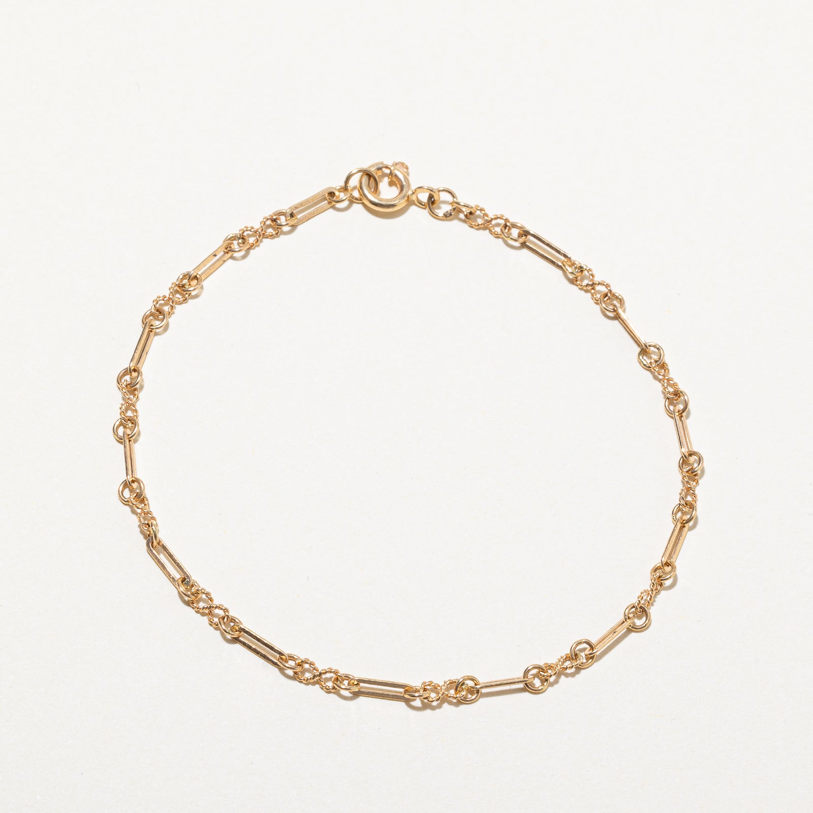20K Yellow Gold Chain Bracelet