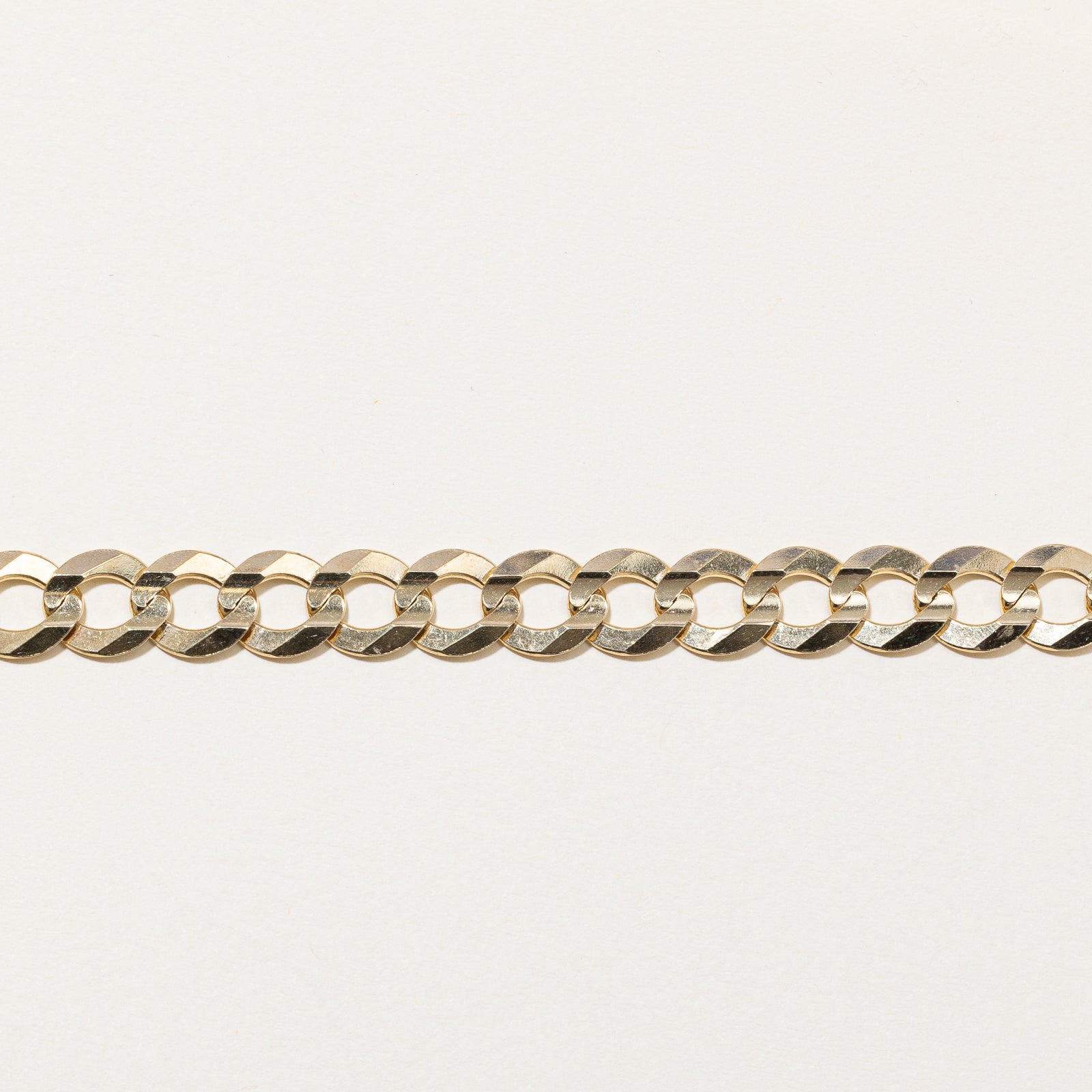 10K Yellow Gold Curb Chain Bracelet | 8.47mm | 8.5" |