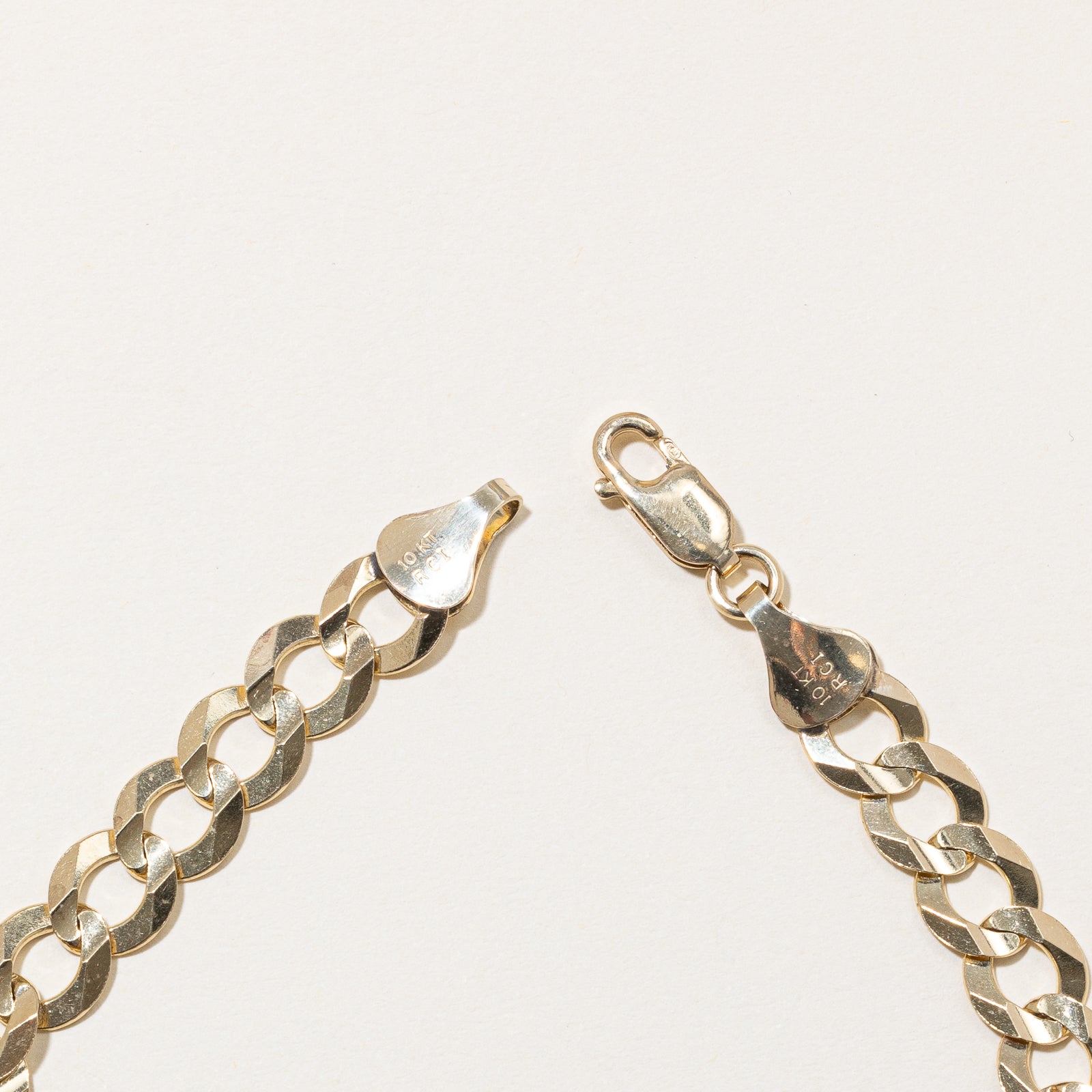 10K Yellow Gold Curb Chain Bracelet | 8.47mm | 8.5" |