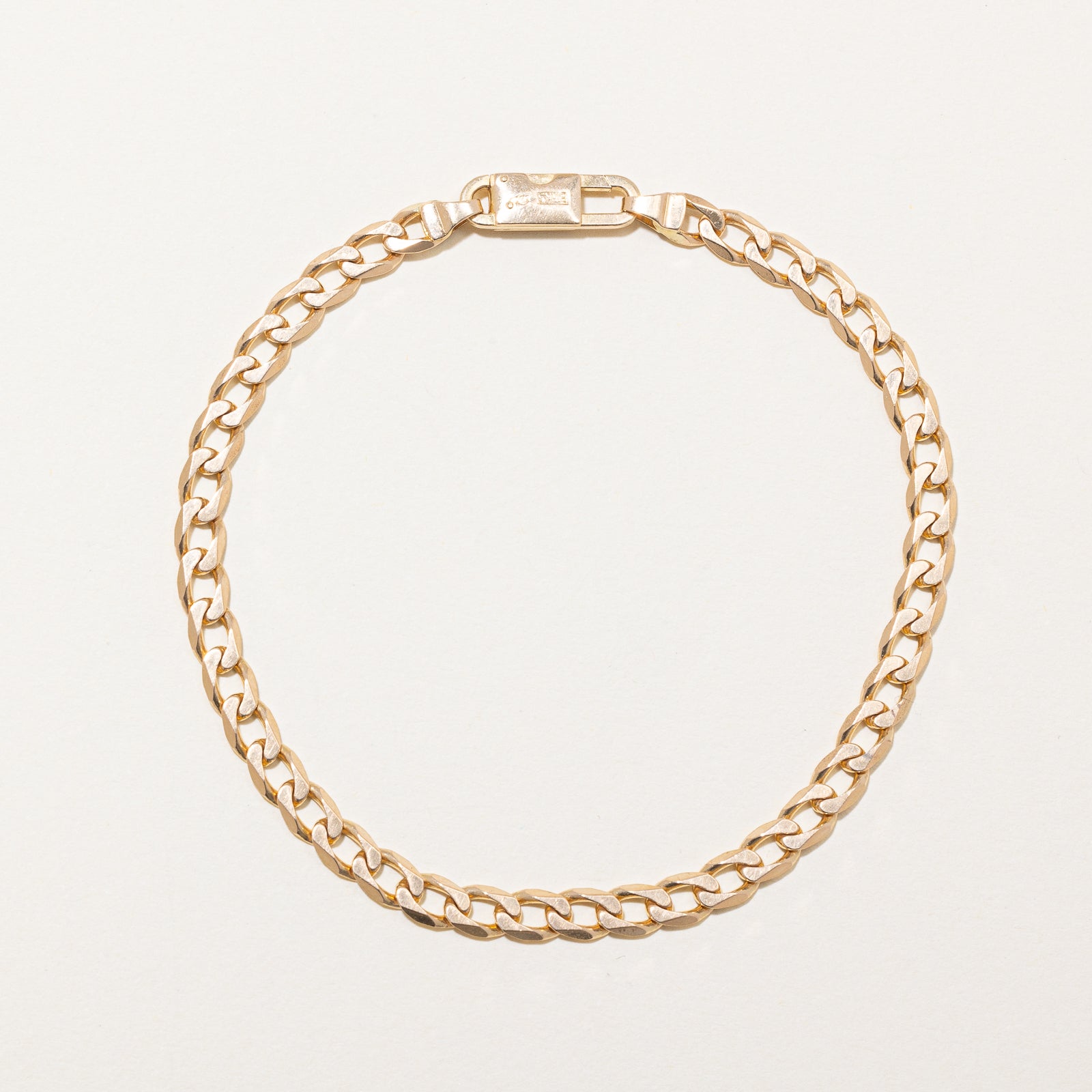 Bracelet à maillons gourmette en or jaune 14 carats « Birks » | 4,75 mm | 8,25 pouces |