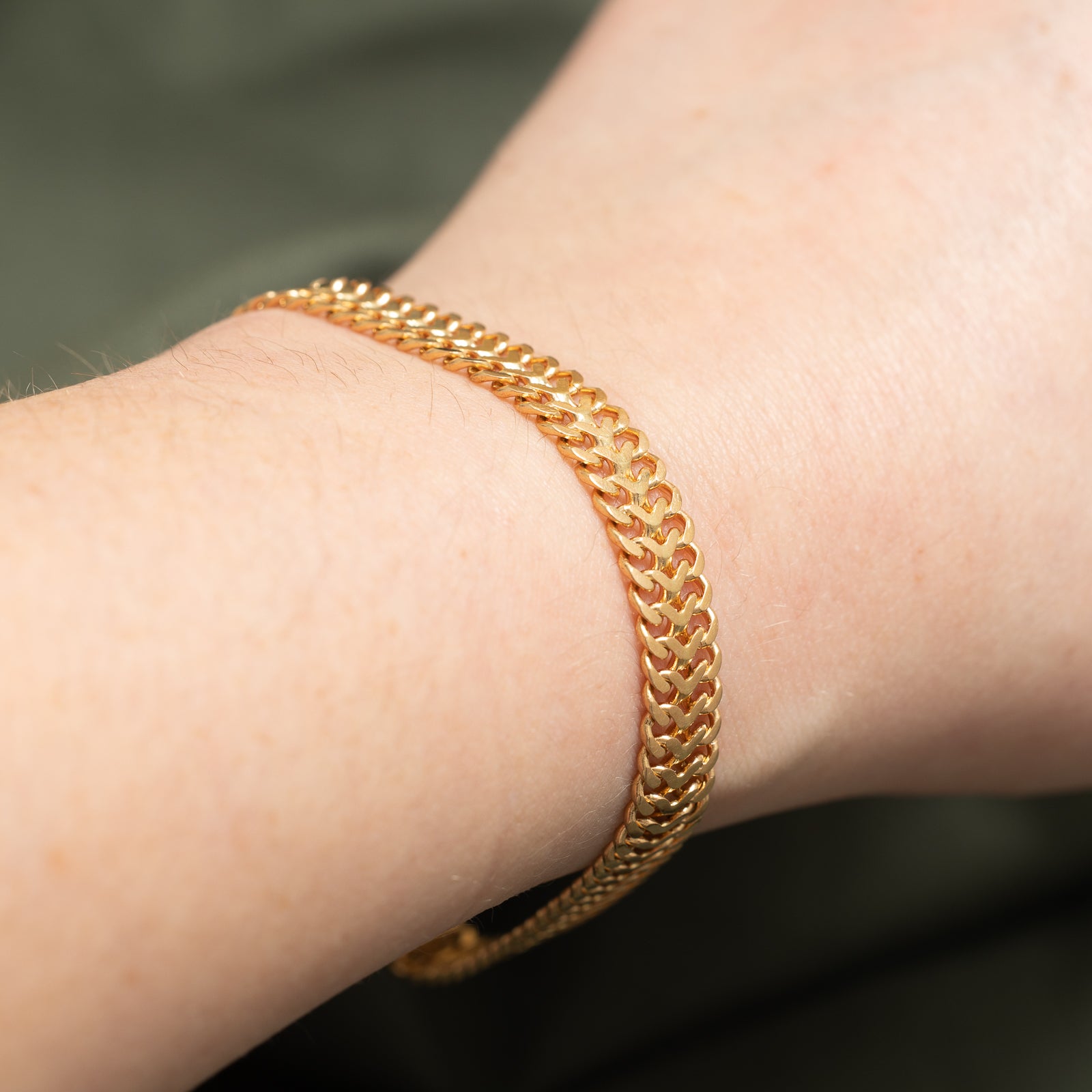 Bracelet suédois en or jaune 18 carats de 1966 | 7,81 mm | 19 cm