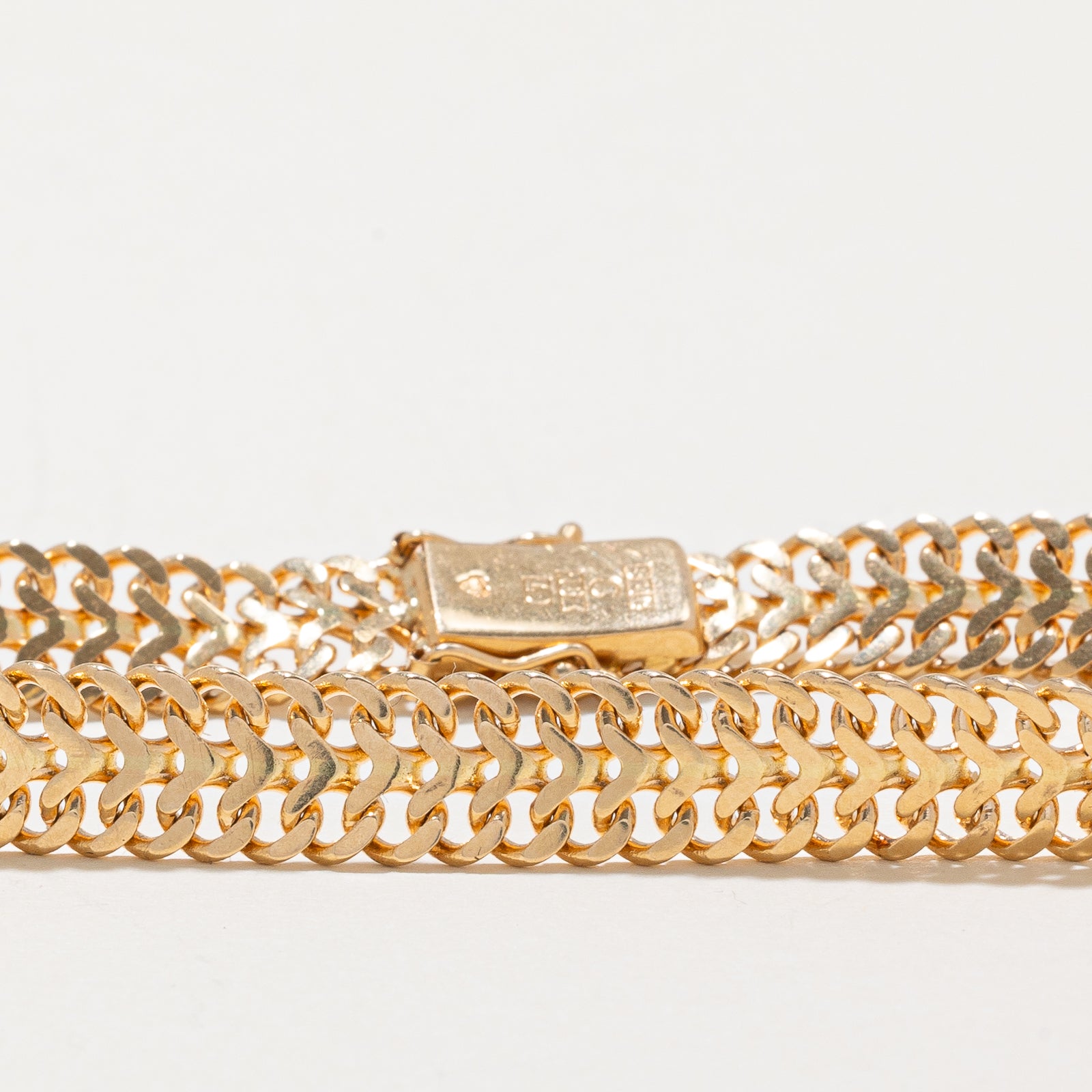Bracelet suédois en or jaune 18 carats de 1966 | 7,81 mm | 19 cm