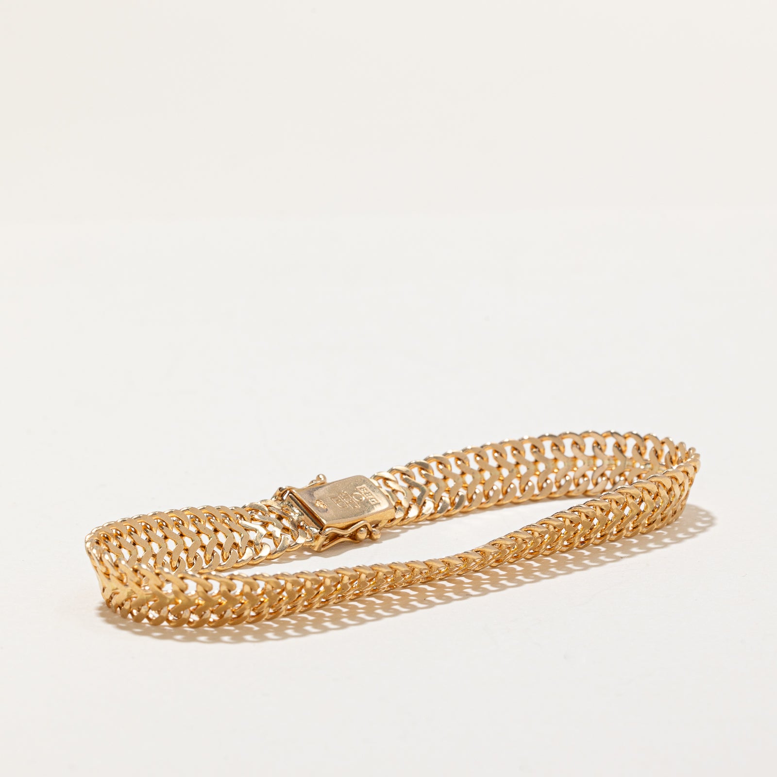 Bracelet suédois en or jaune 18 carats de 1966 | 7,81 mm | 19 cm