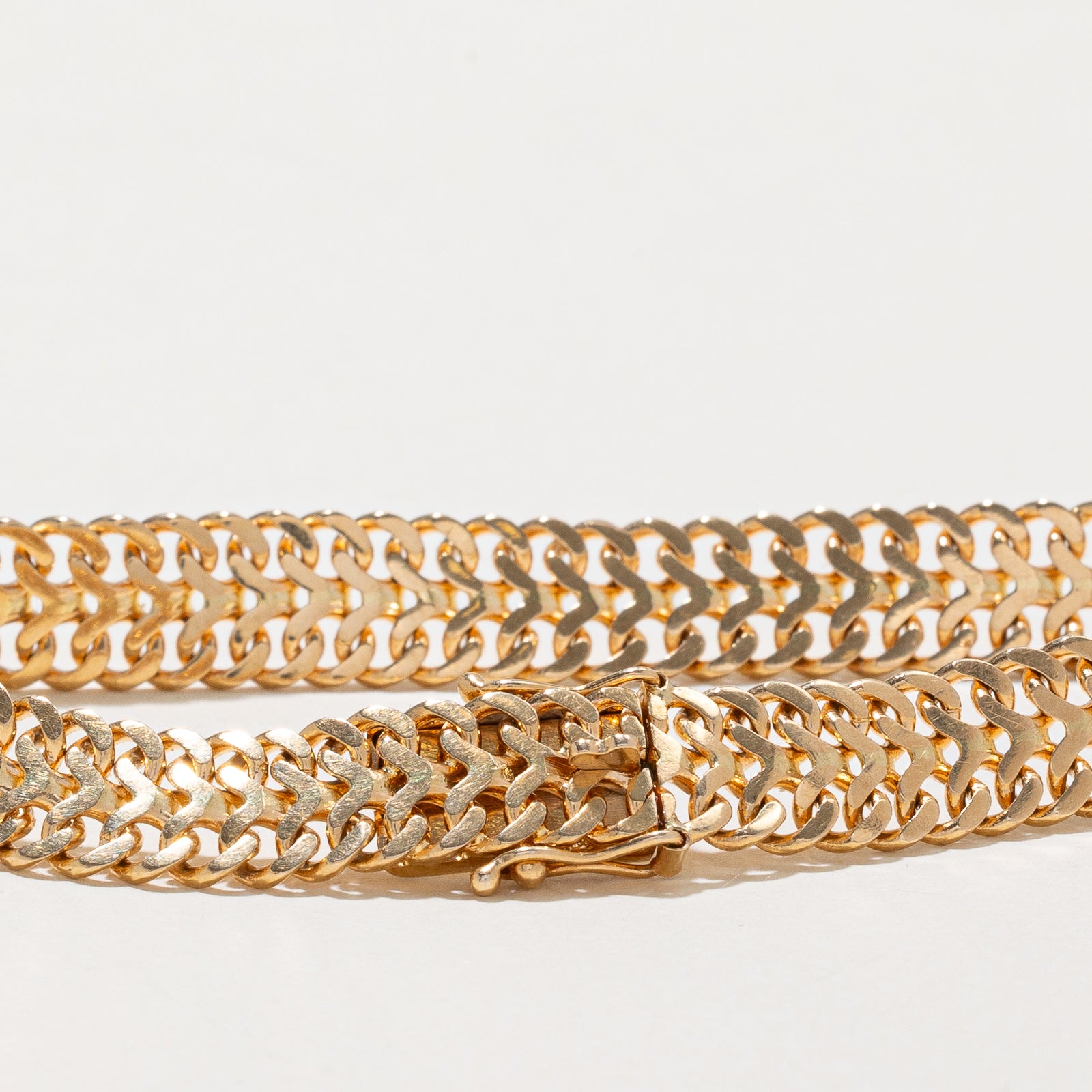 Bracelet suédois en or jaune 18 carats de 1966 | 7,81 mm | 19 cm