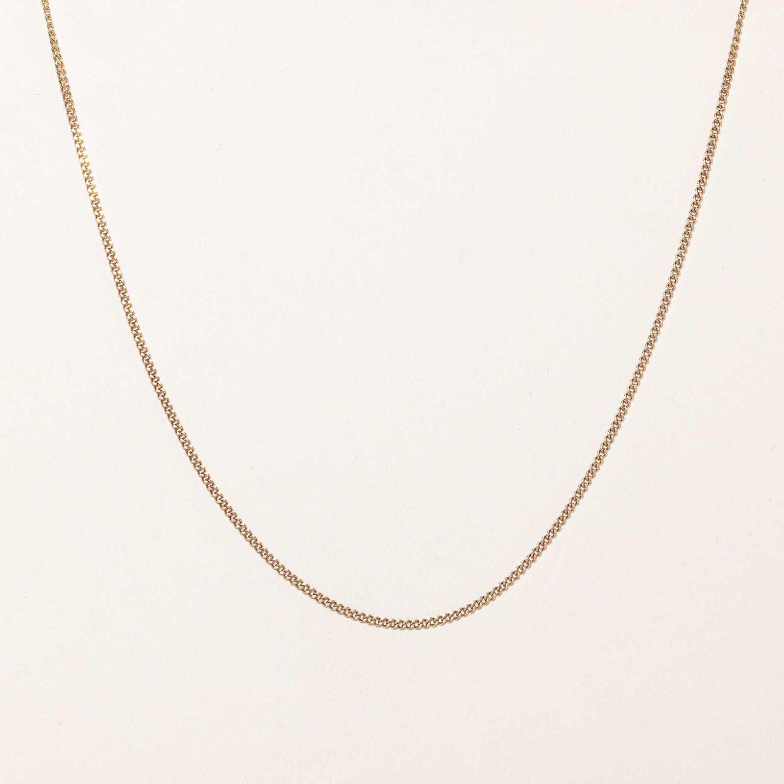 10K Yellow Gold Curb Link Chain | 1.63mm | 20.5"