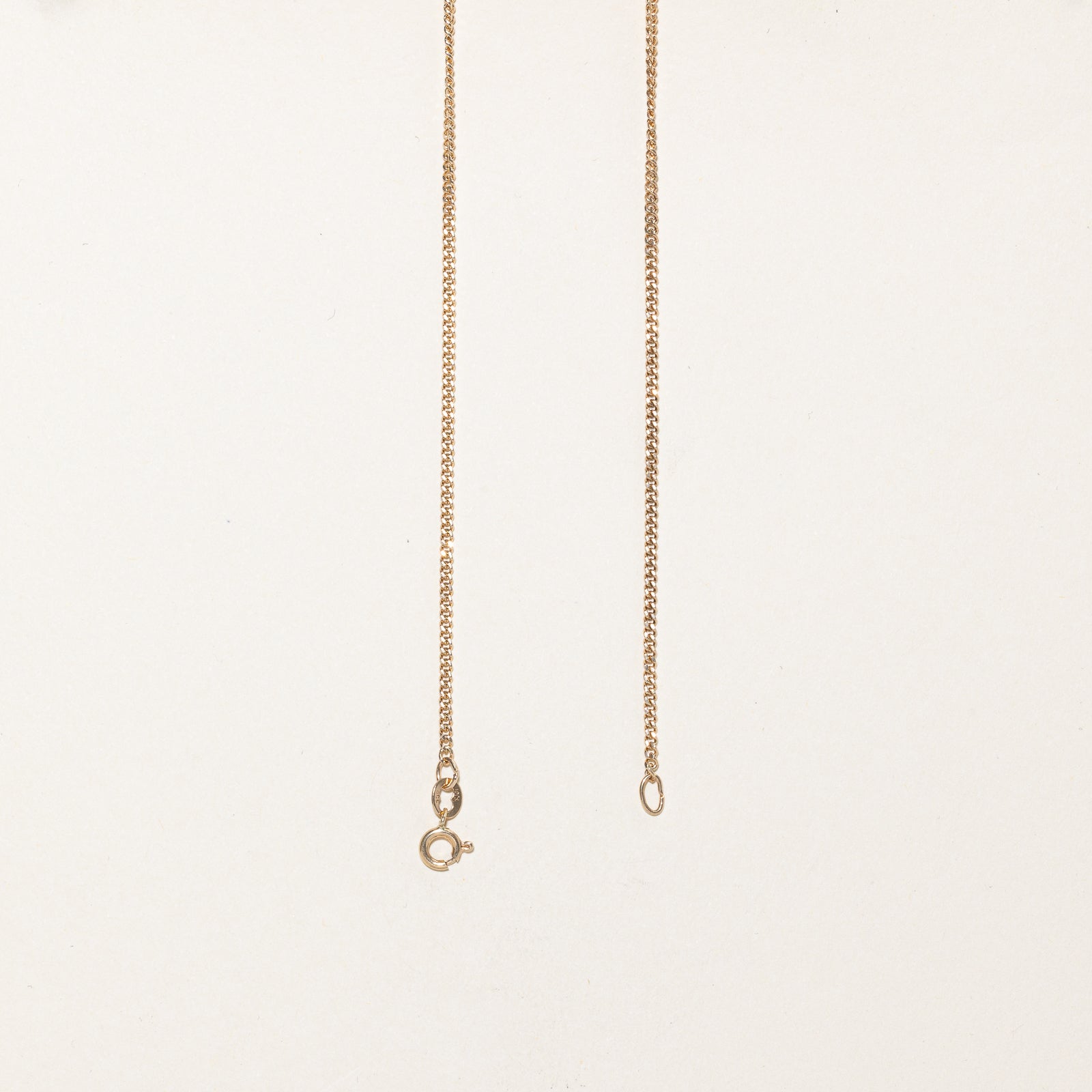 10K Yellow Gold Curb Link Chain | 1.63mm | 20.5"